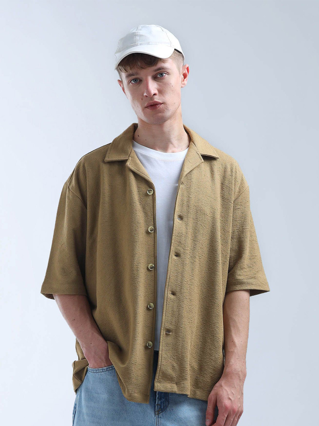 

Flying Machine Men Relaxed Opaque Casual Shirt, Brown