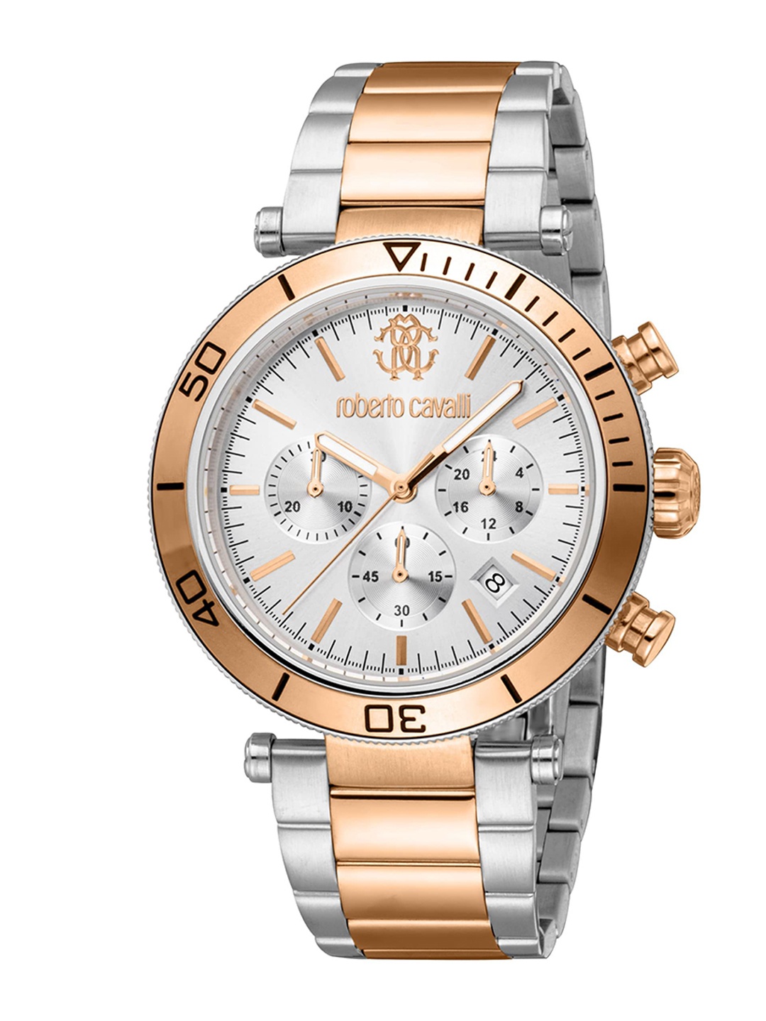 

Roberto Cavalli Men Dial & Stainless Steel Bracelet Style Straps Analogue Automatic Watch RC5G128M0095, Multi