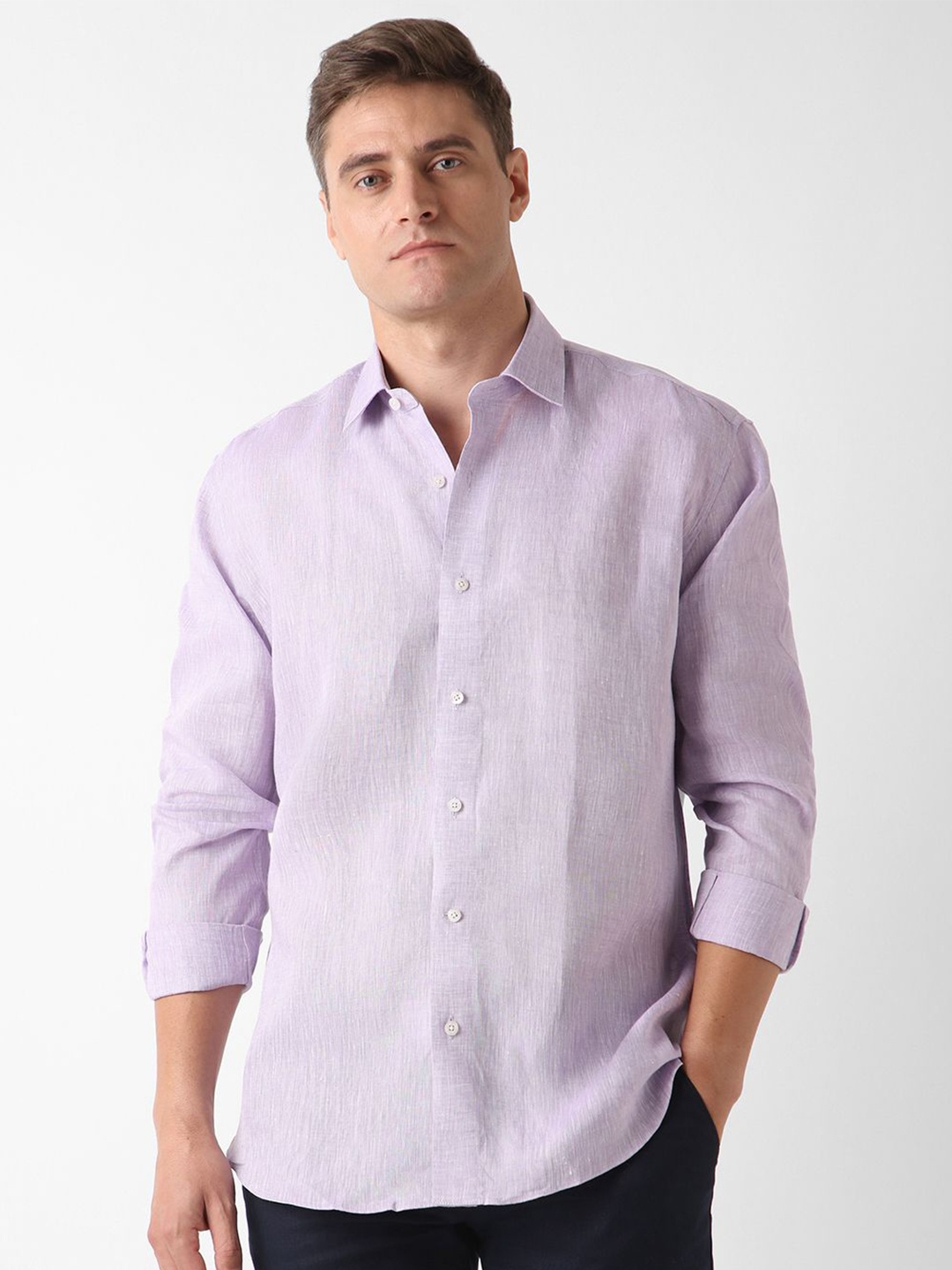 

Luxure by Louis Philippe Men Opaque Formal Shirt, Purple