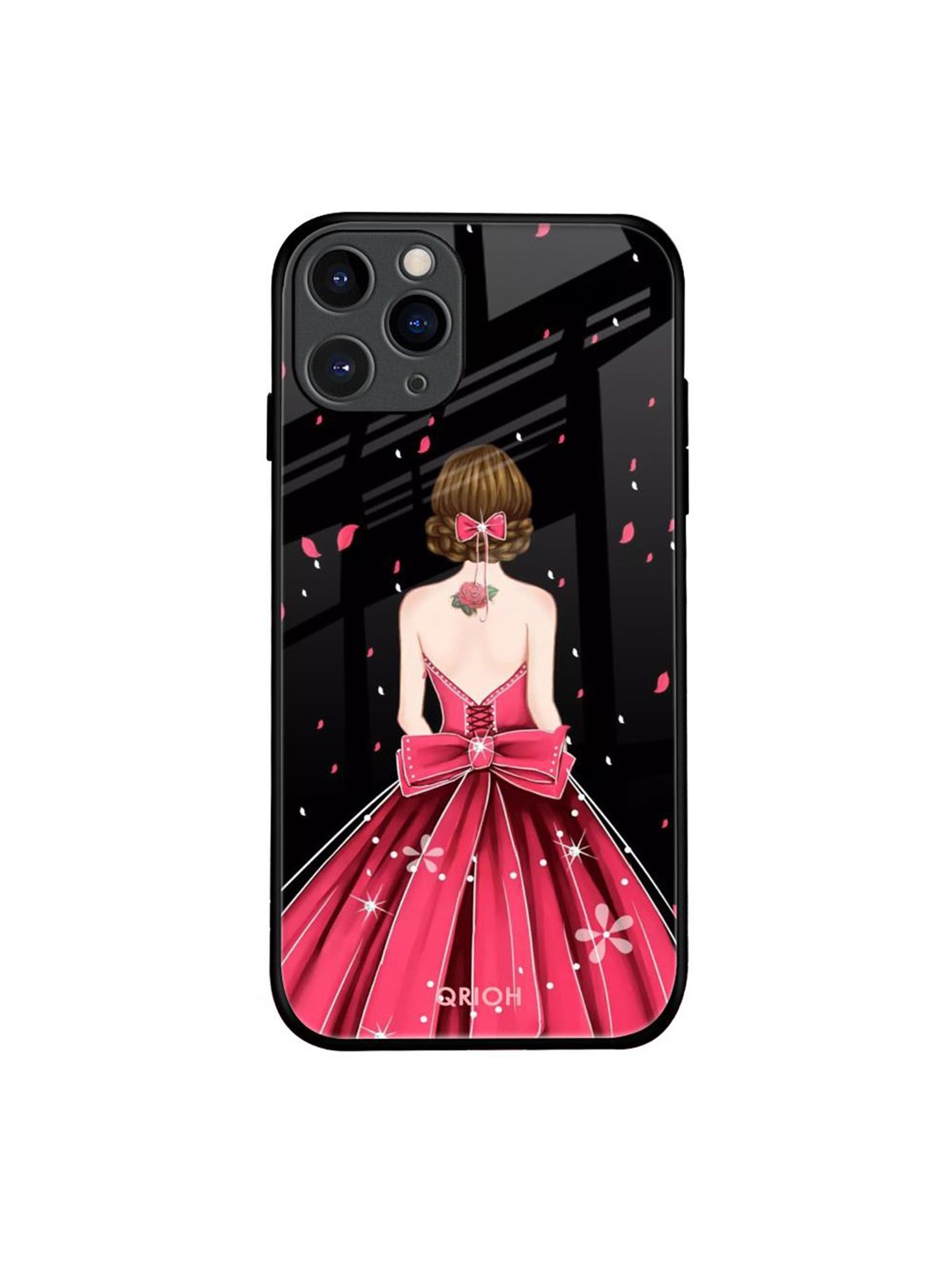 

QRIOH Quirky Printed iPhone 11 Pro Back Case Mobile Accessories, Black