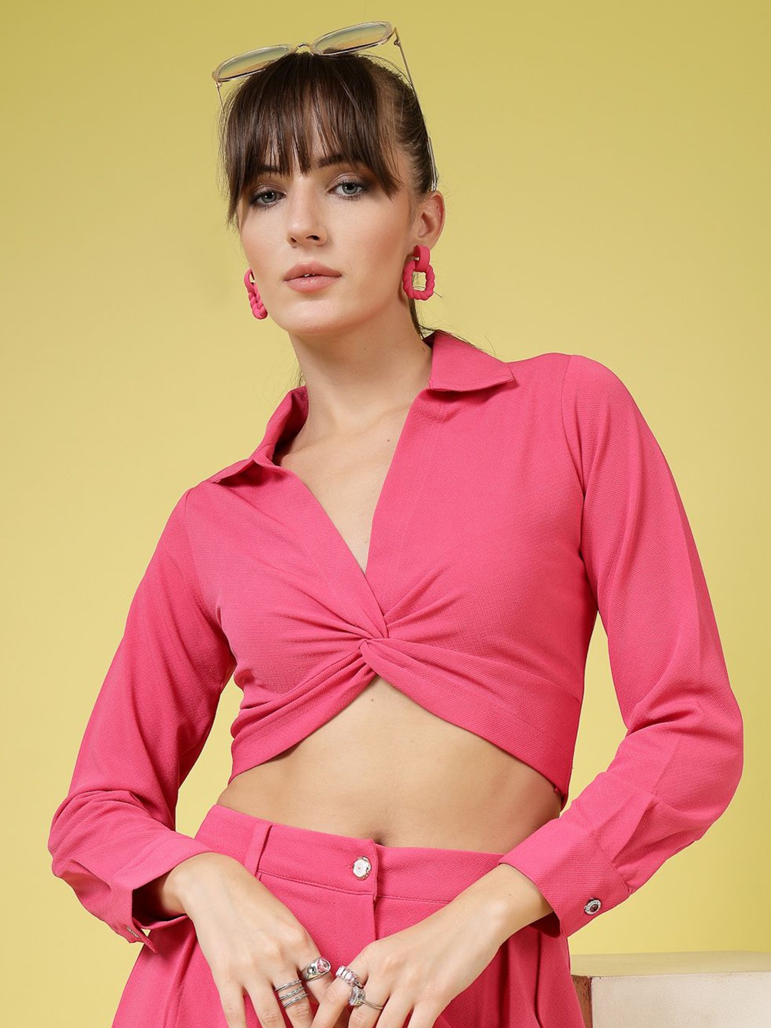 

DressBerry Women Relaxed Opaque Casual Shirt, Pink