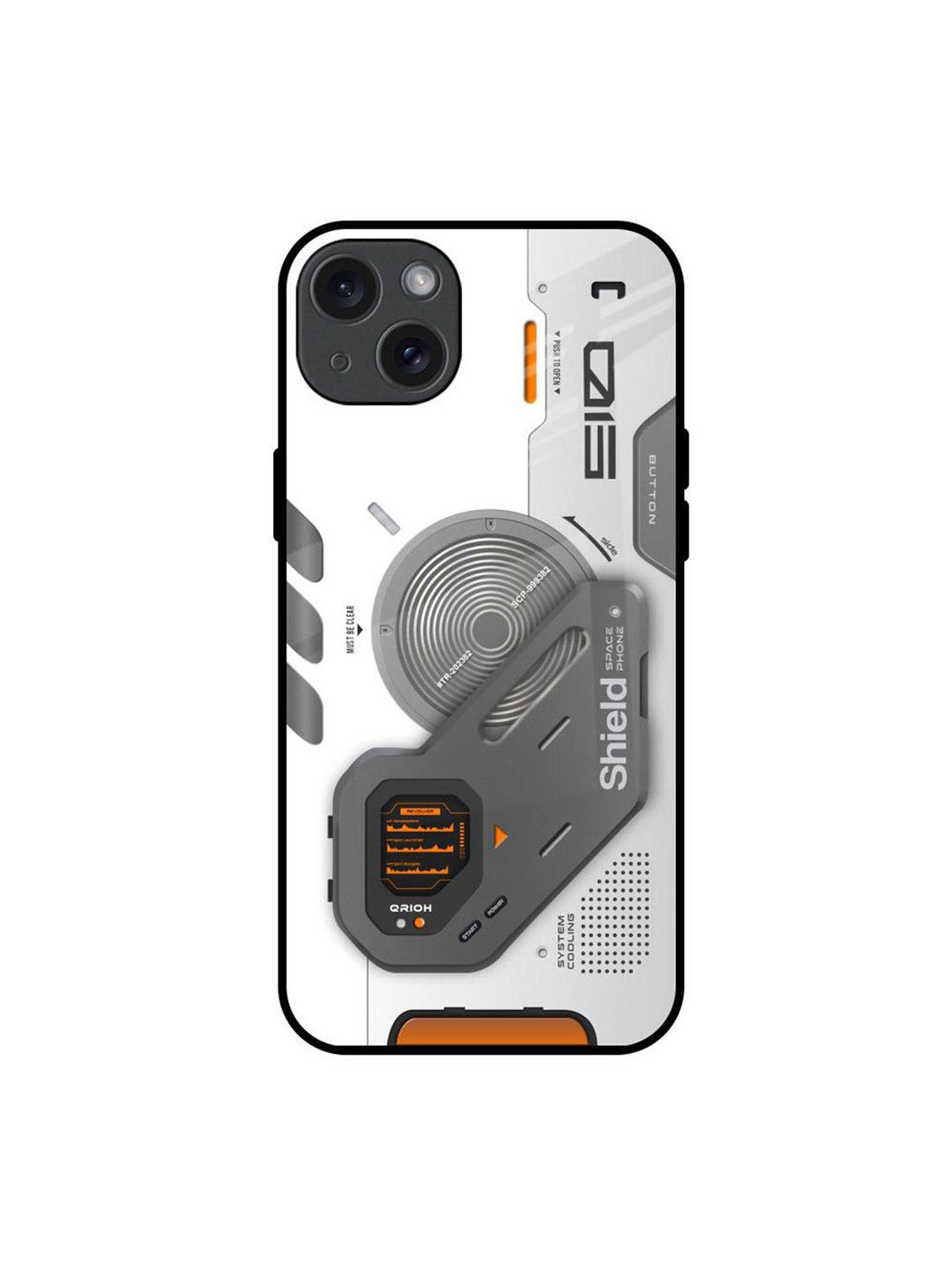 

QRIOH Liberty Cyber Printed iPhone 15 Plus Back Case, White