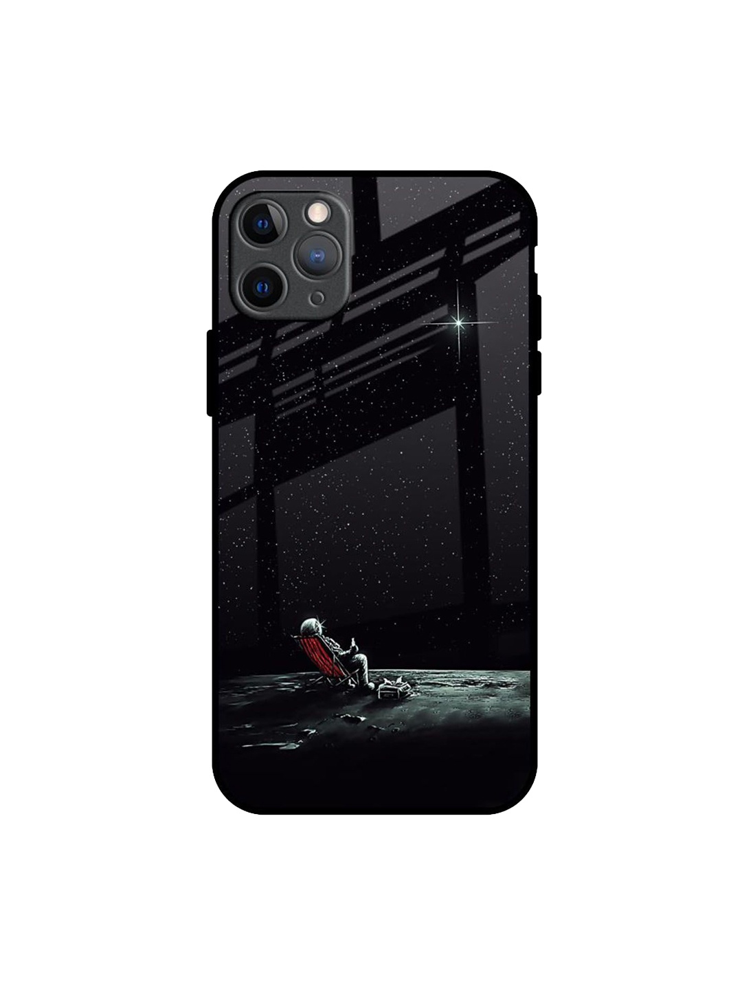 

QRIOH Relaxation Mode On Printed iPhone 11 Pro Max Back Case, Black