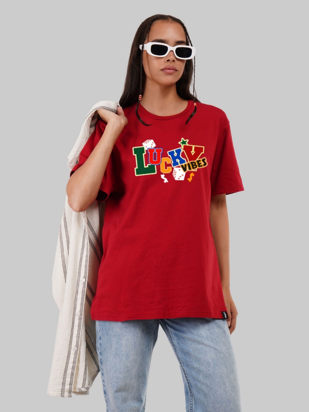 

Underrated Club Women Bio Finish Applique T-shirt, Red
