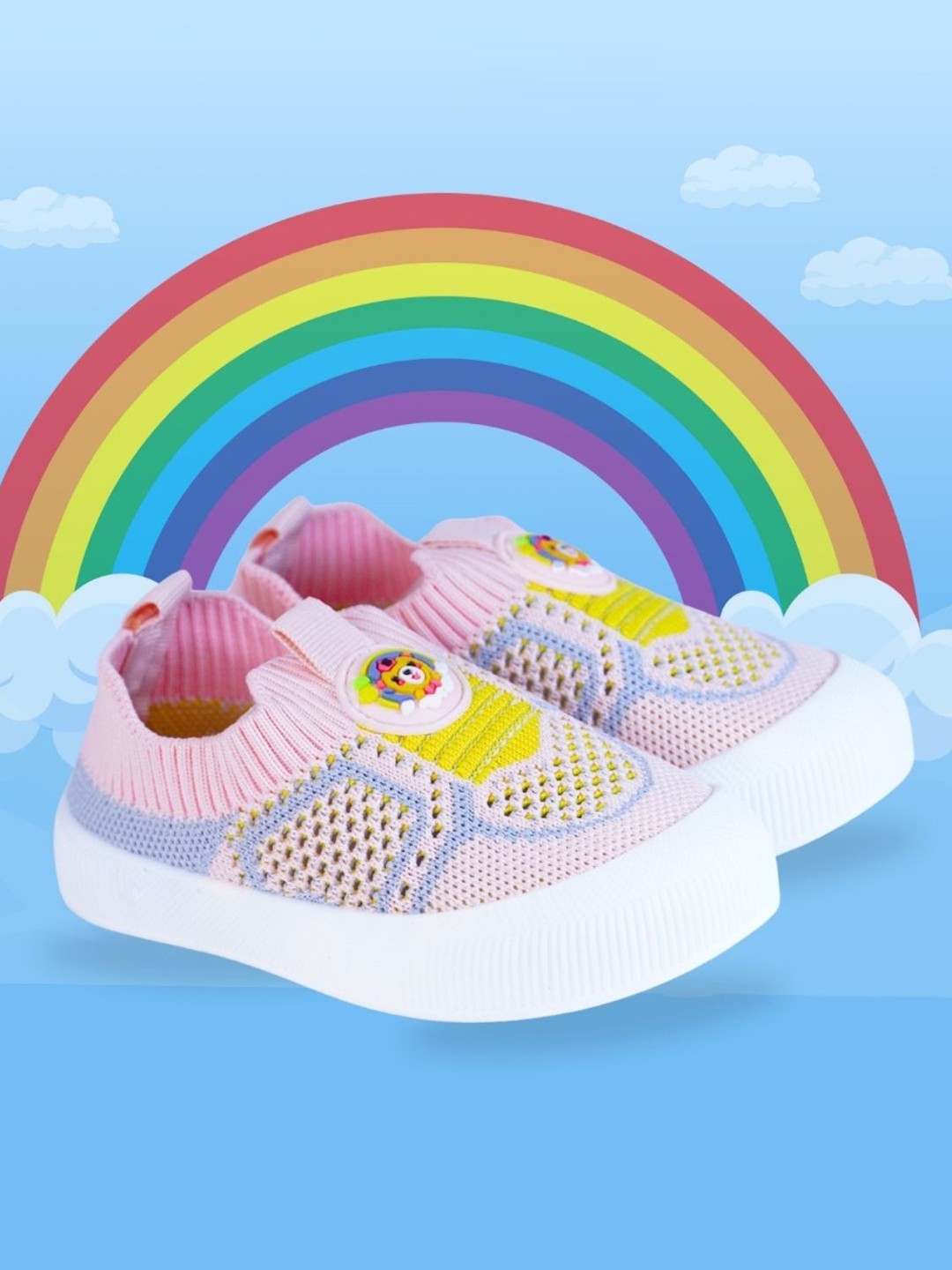 

MOON MAMA Unisex Kids Woven Design Sneakers, Pink