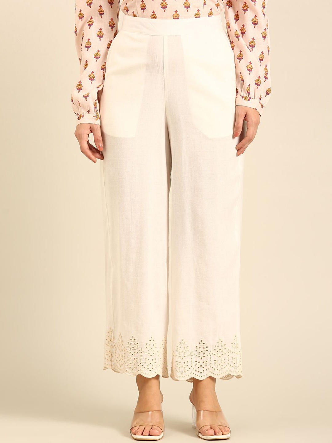 

De Moza Women Trousers, Off white