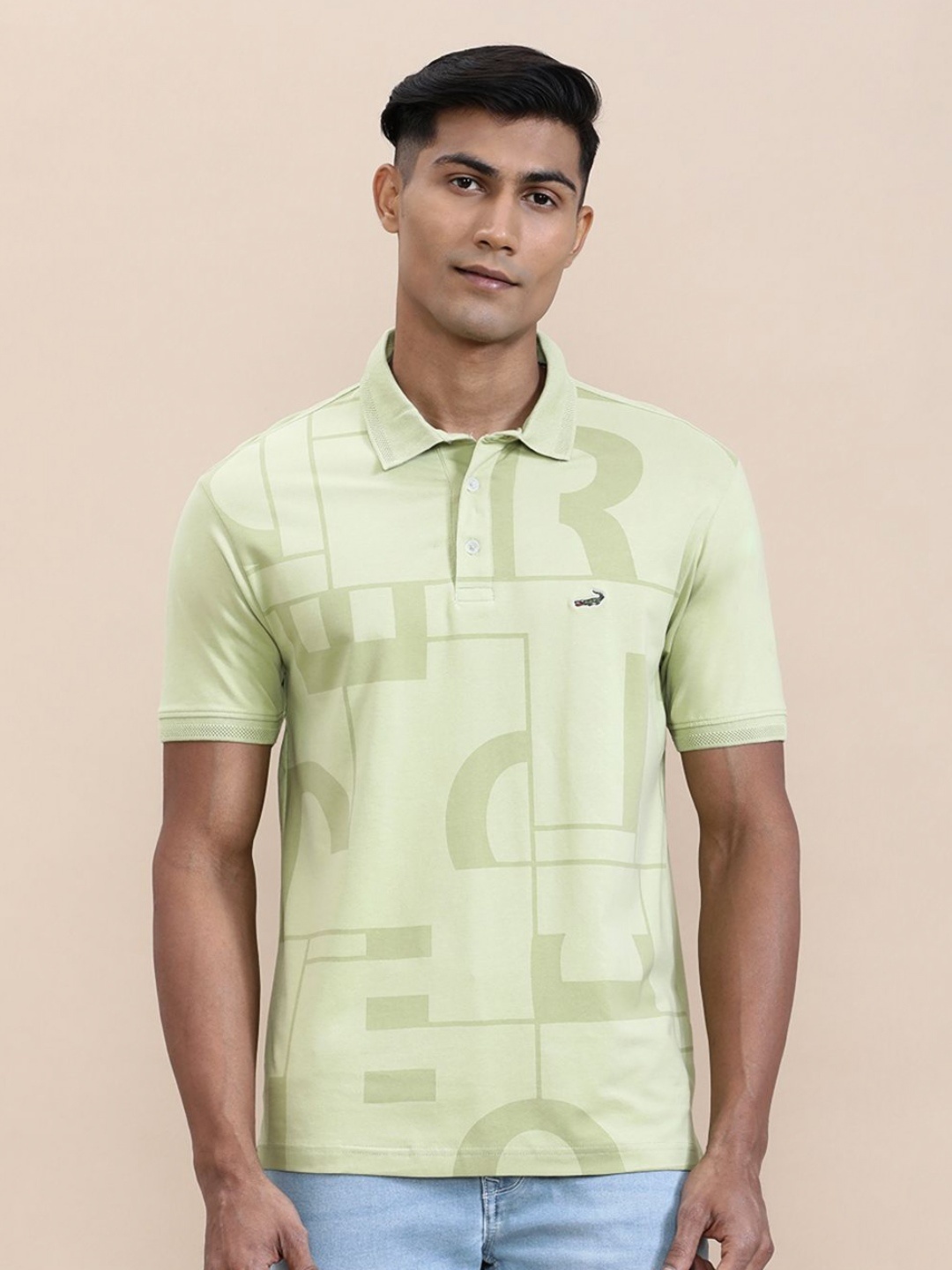 

Crocodile Men Slim Fit Solid Polo T-shirt T-Shirt, Green
