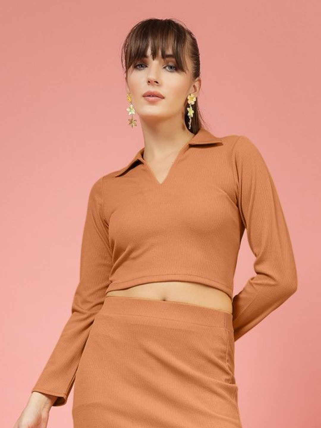 

DressBerry Women Shirt Style Top, Orange