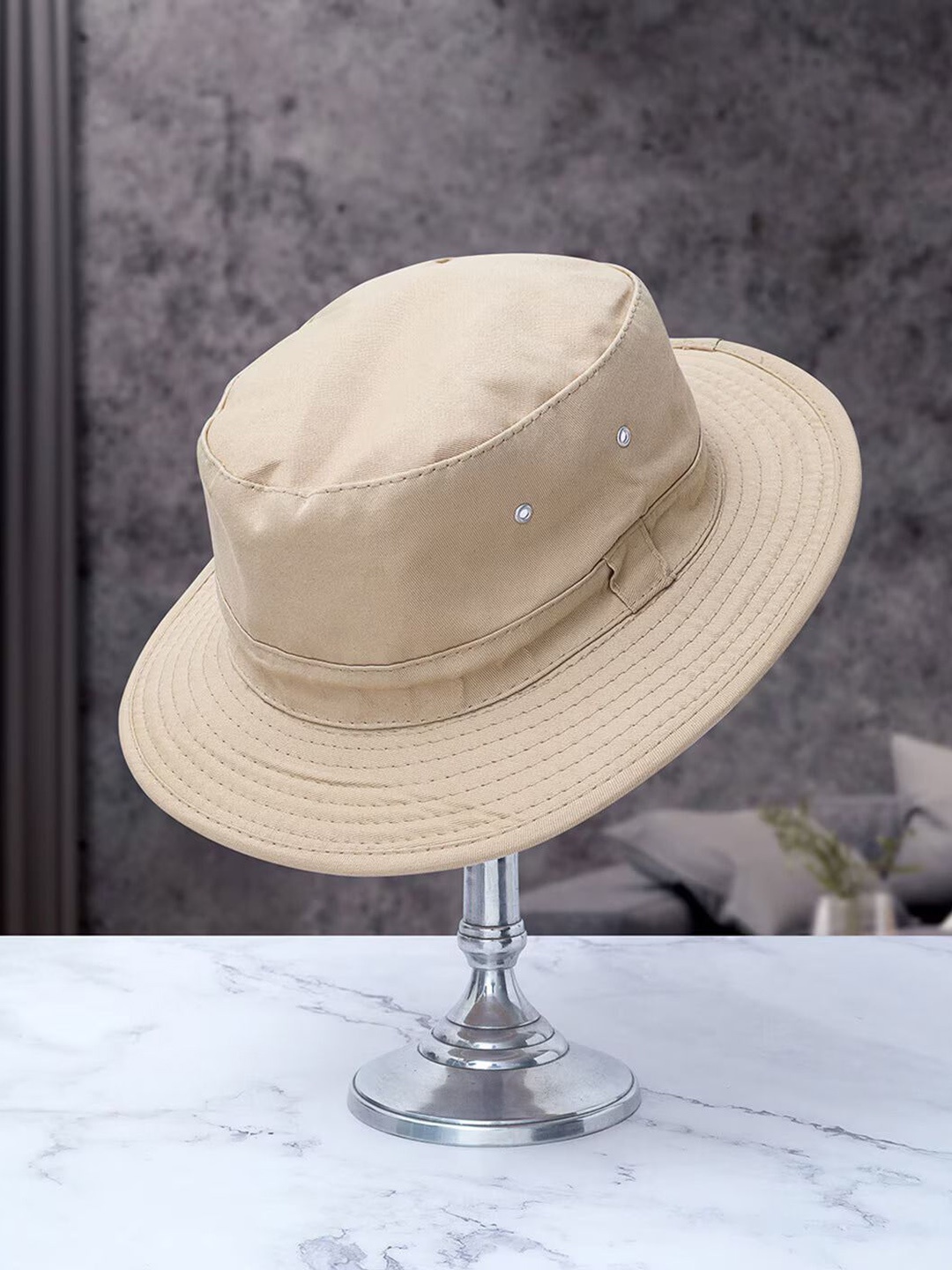 

Infispace Women Beige Embroidered Bucket Hat