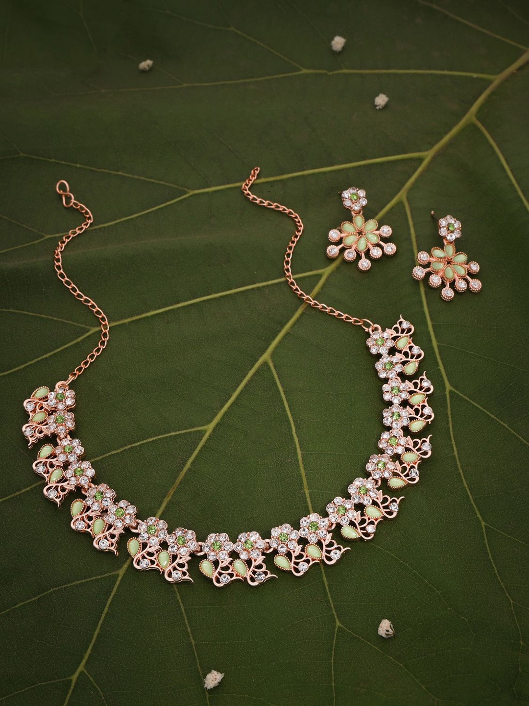 

Lyriss Gold-Plated American Diamond Studded Jewellery Set
