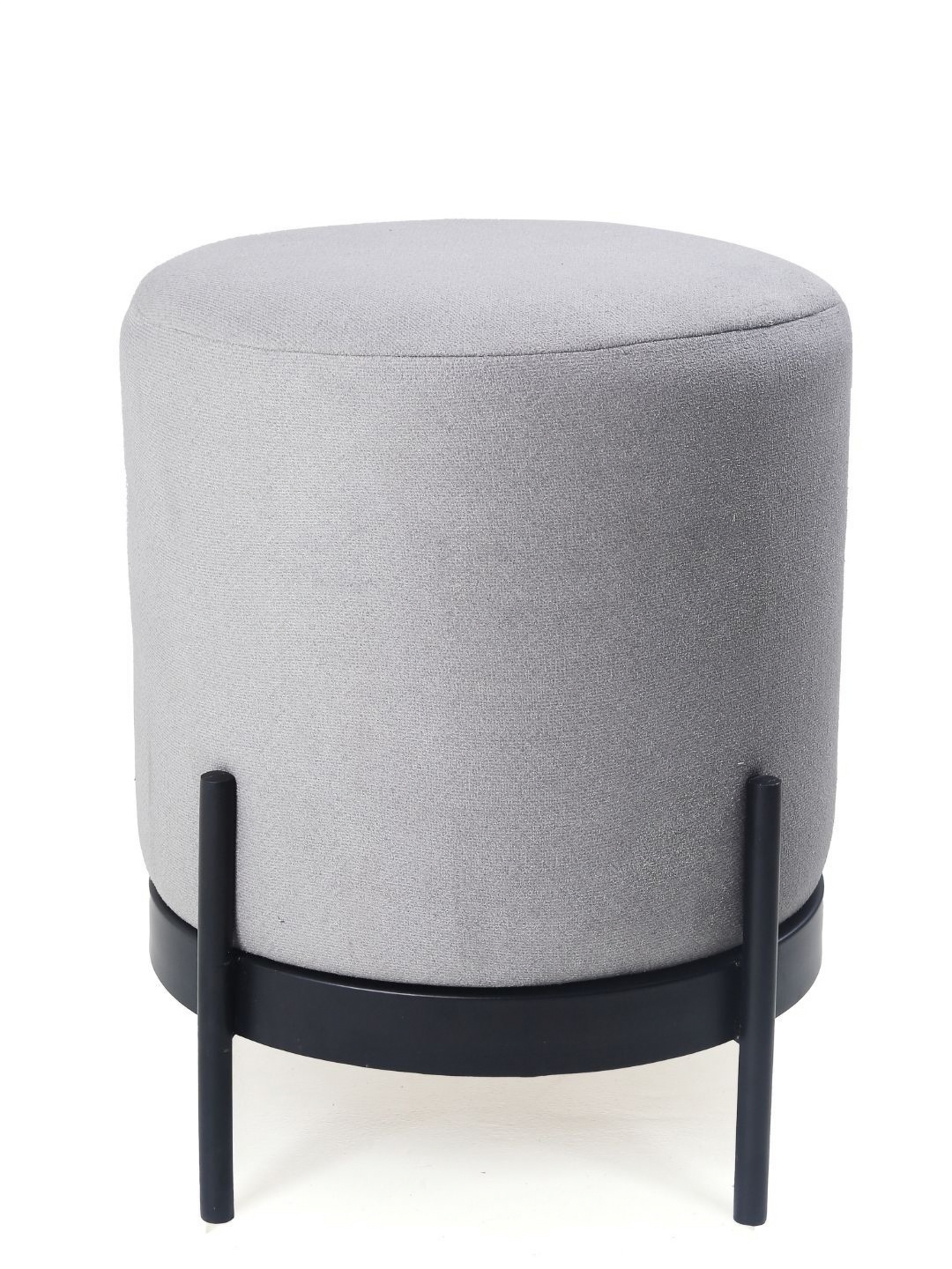 

Blck Homes Grey And Black Austin Pouffe Cylindrical Ottoman