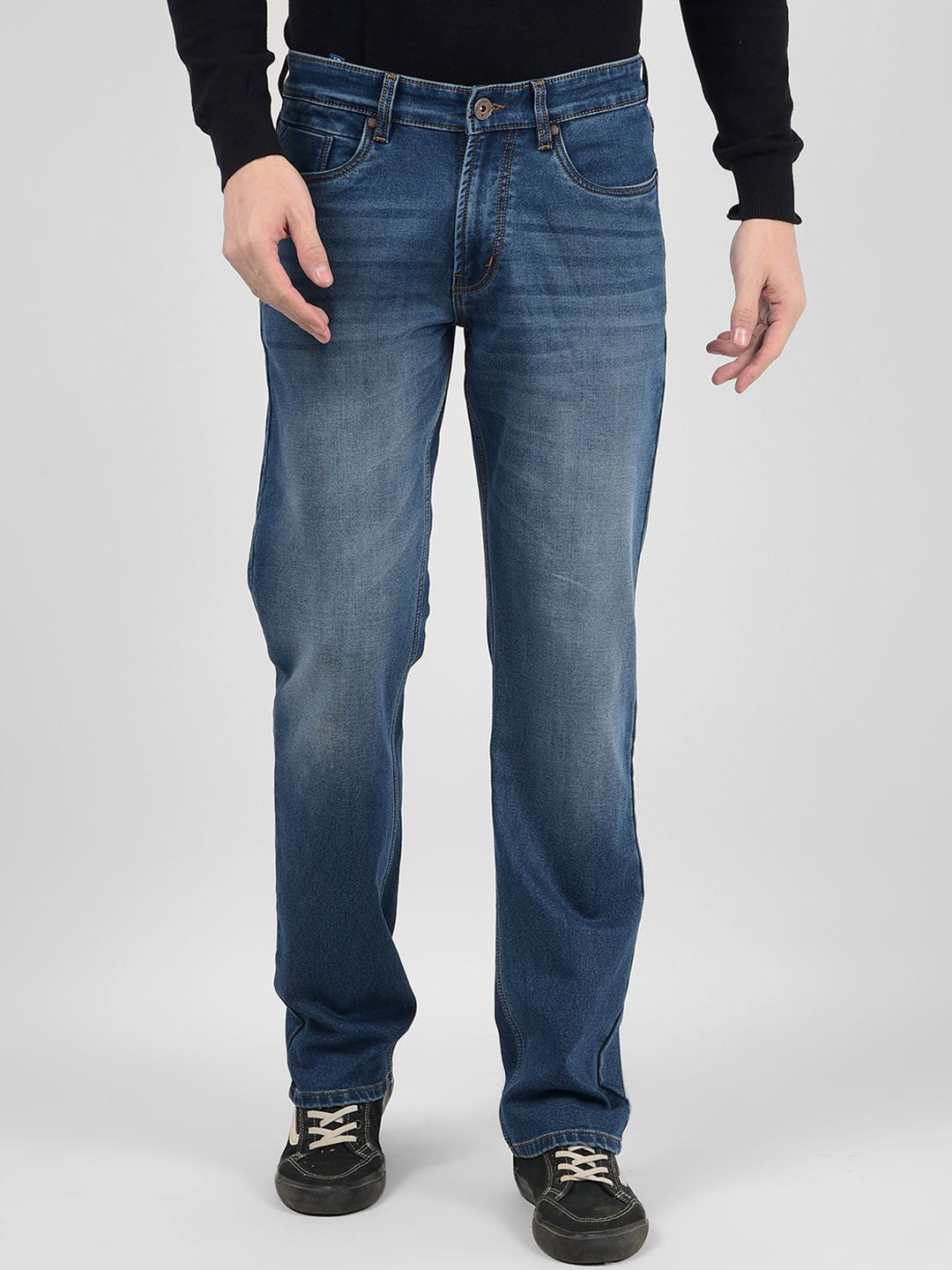 

Numero Uno Men Light Fade Stretchable Jeans, Blue