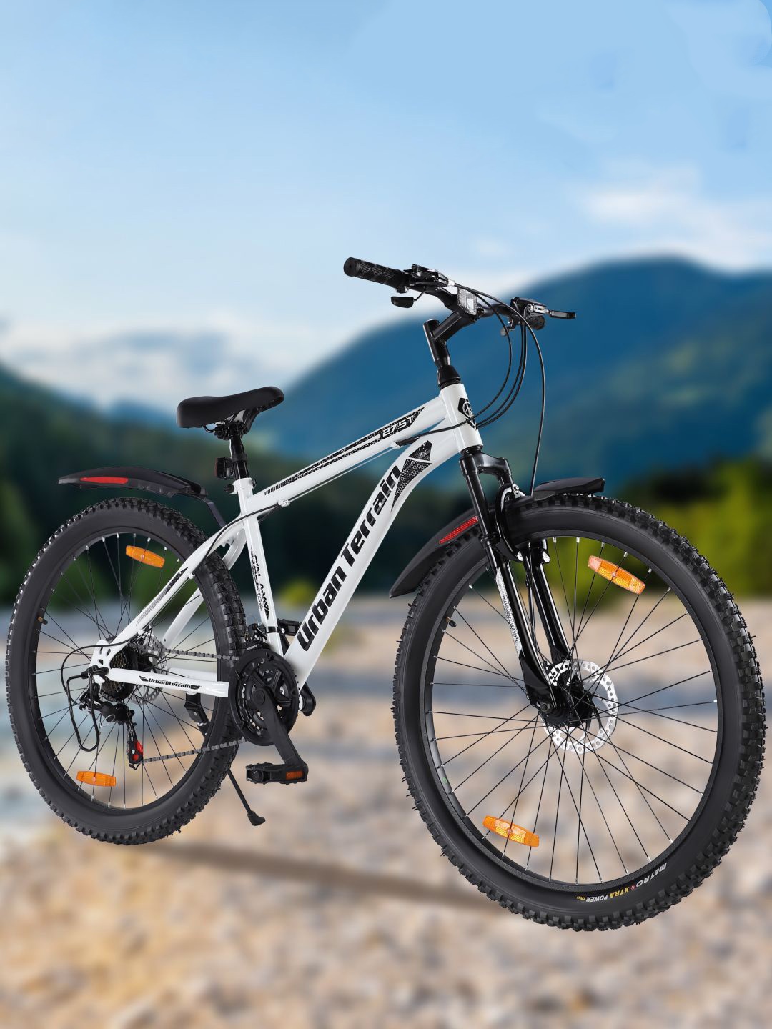 

URBAN TERRAIN Galaxy Ultra Steel 21 Speed 27.5T Mountain Bike, White