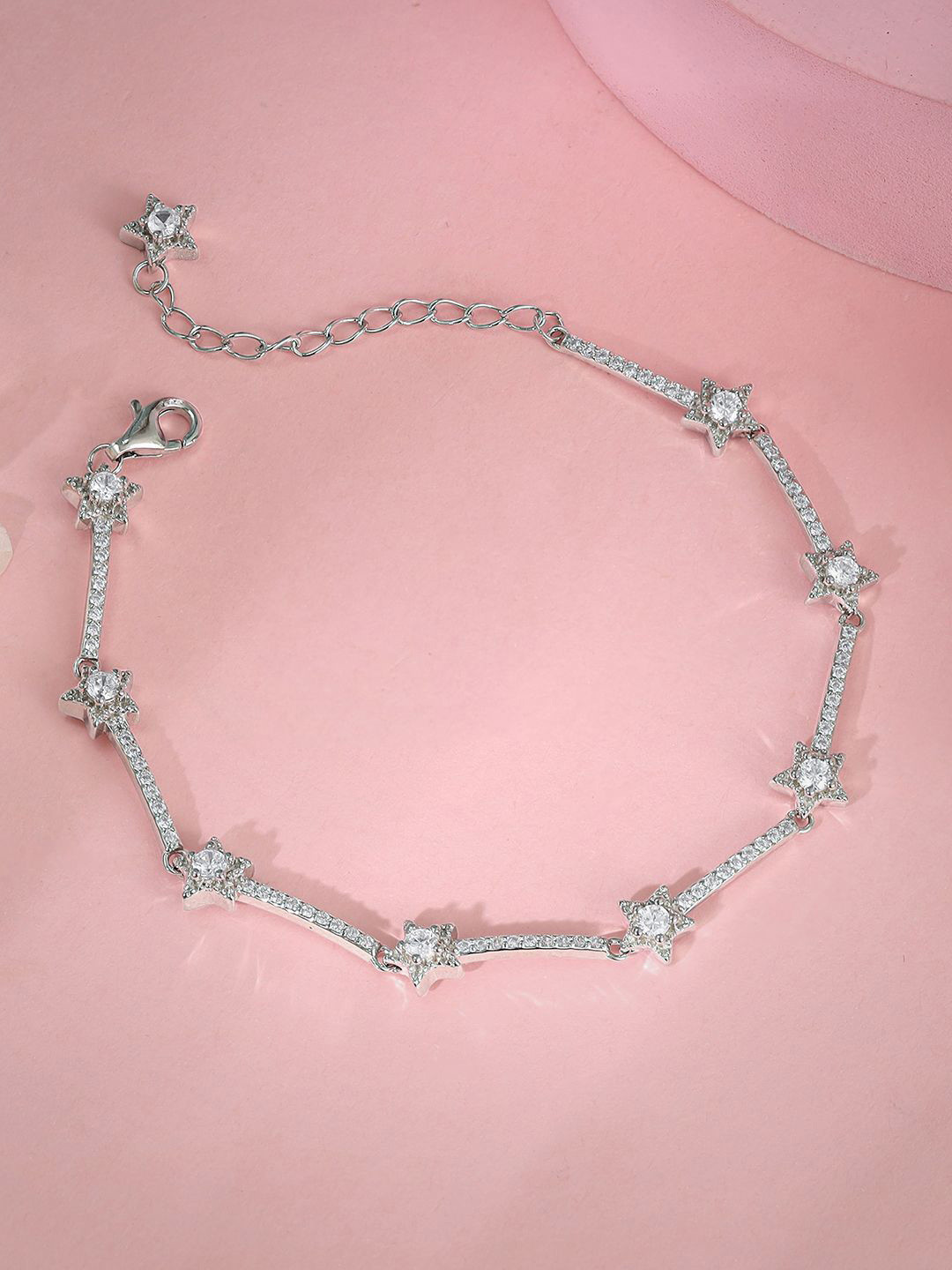 

GIVA Women 925 Sterling Silver Rhodium-Plated Wraparound Bracelet