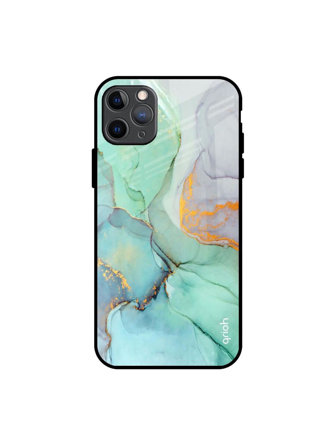 

QRIOH Green Marble Printed iPhone 11 Pro Max Back Case