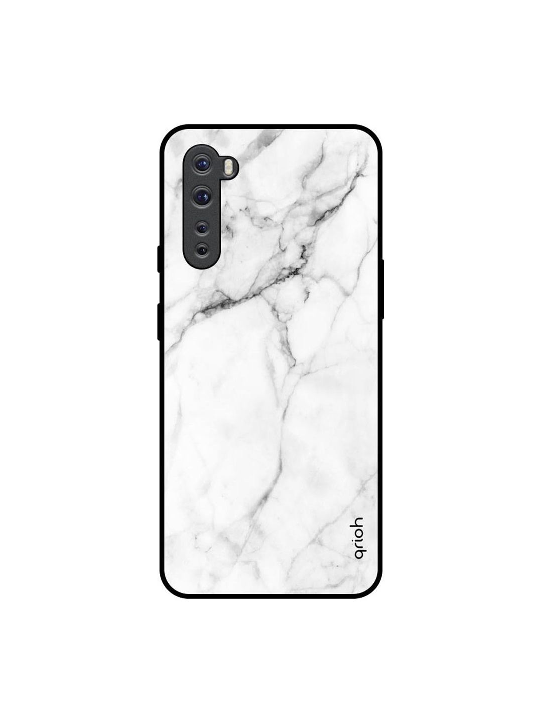

QRIOH Modern White Marble Printed OnePlus Nord Back Case