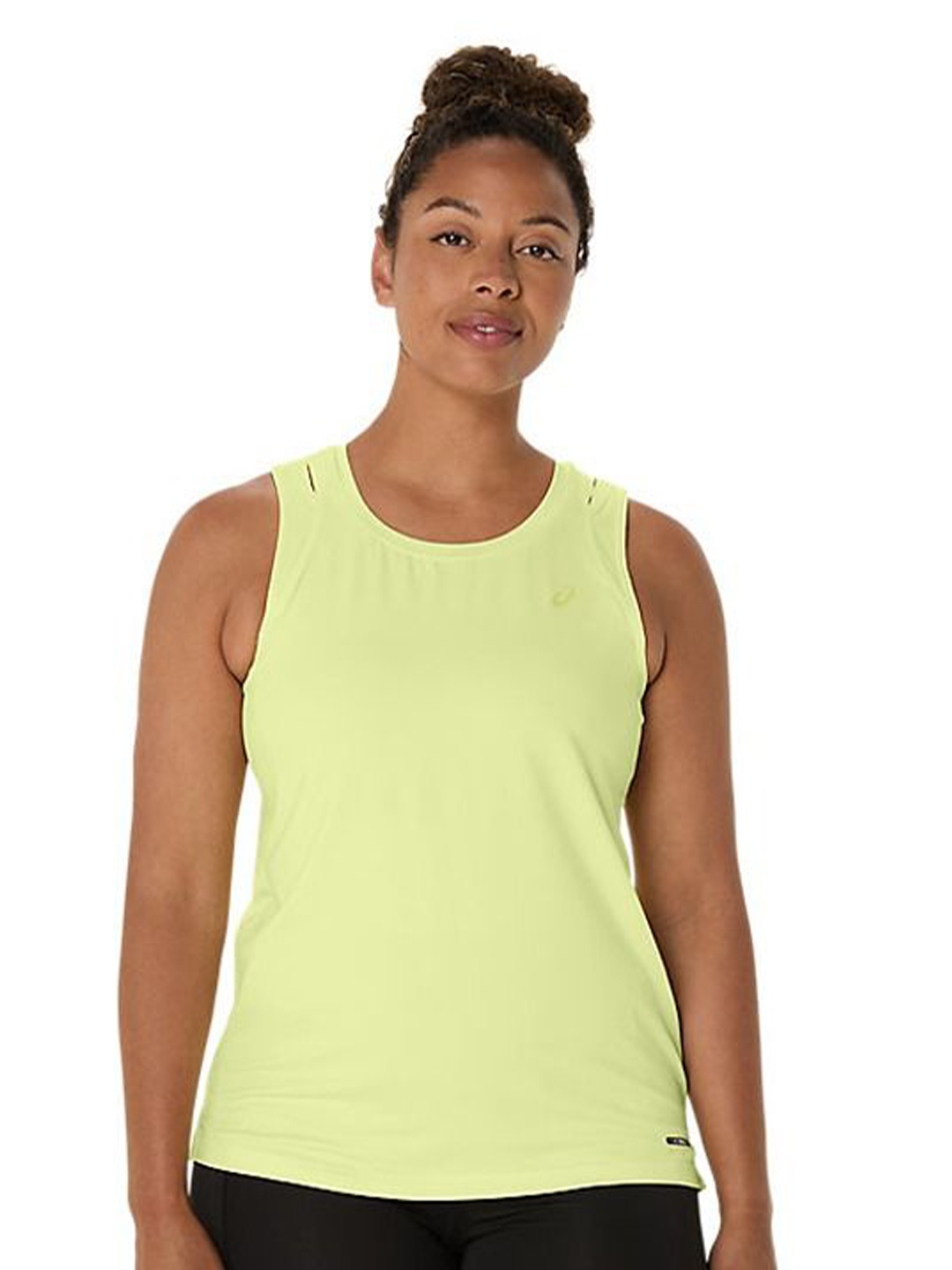 

ASICS Women Solid Round Neck T-shirt, Yellow