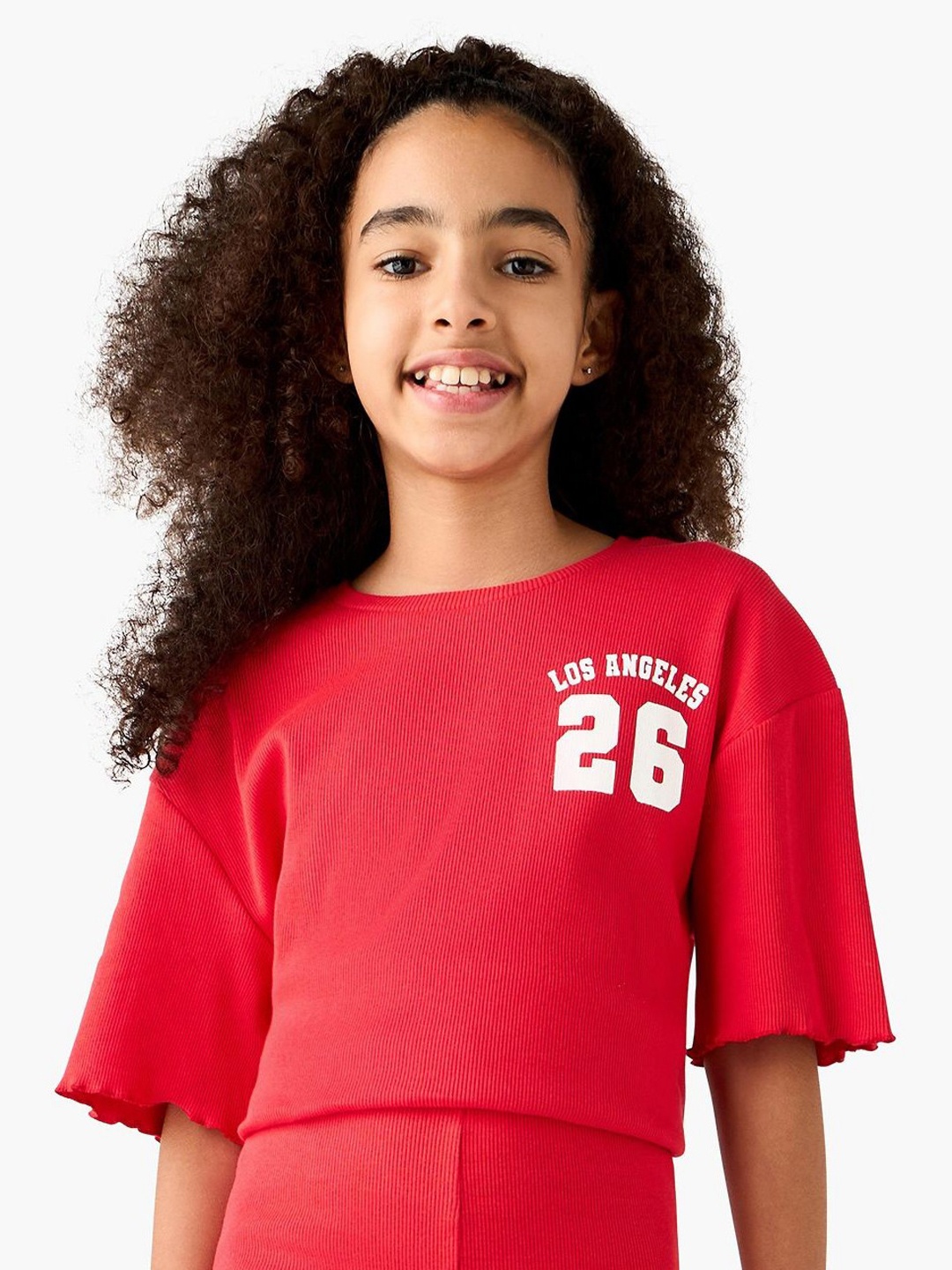 

Juniors by Babyshop Girls Typography Printed T-shirt, Red
