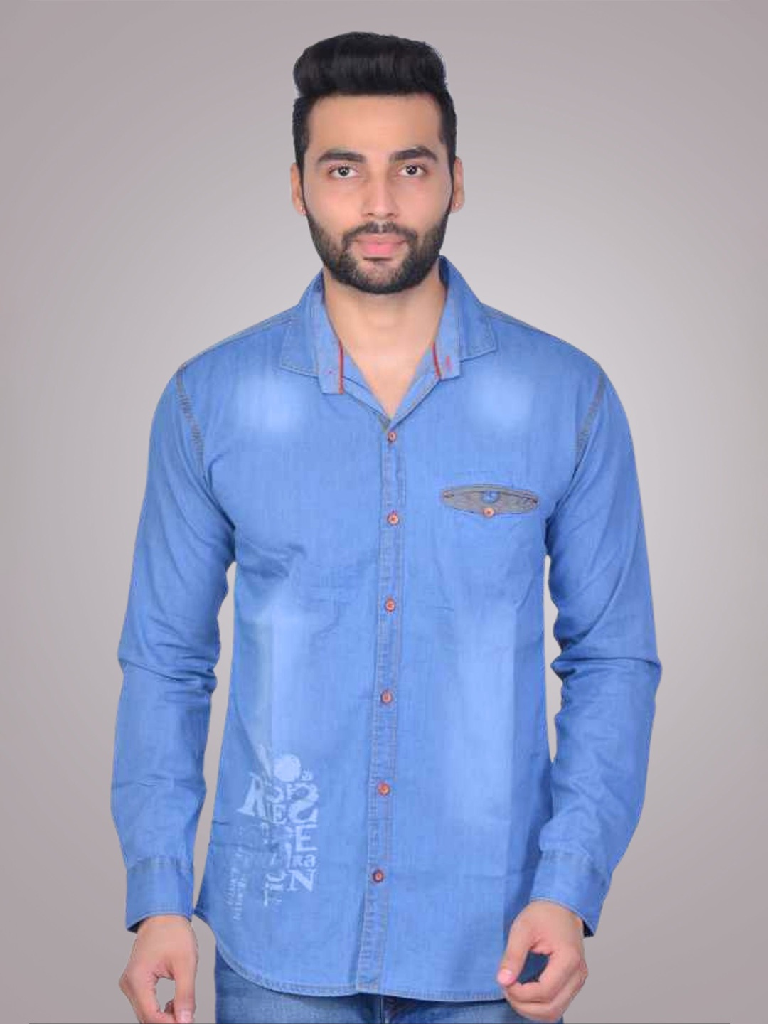 

LA MILANO Men Slim Fit Opaque Casual Shirt, Turquoise blue