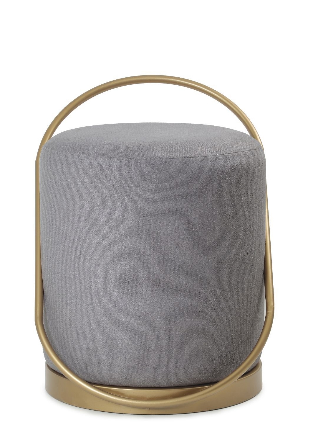 

Blck Homes Grey Cotton Cylindrical Without Storage Bennett Pouffe Ottoman