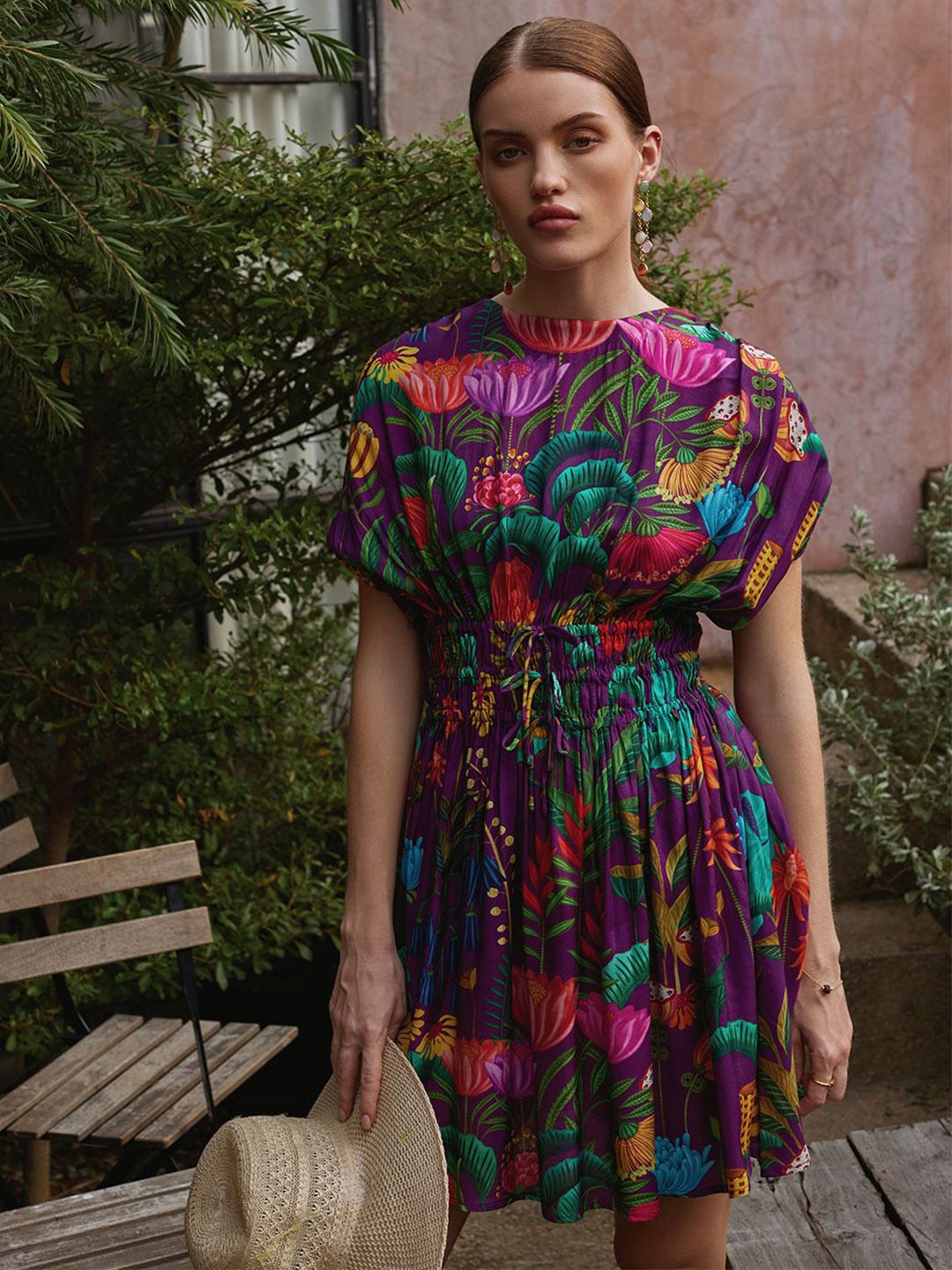 

HOUSE OF FETT Fit & Flare Dress, Purple