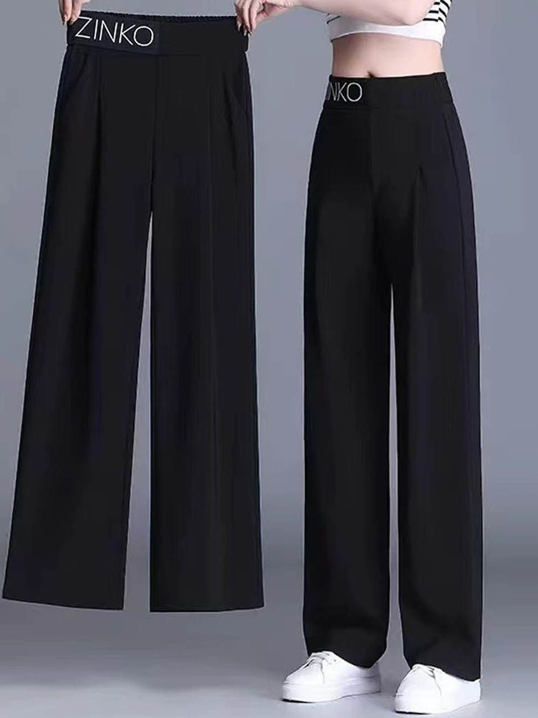 

StyleCast Women Pleated Trousers, Black