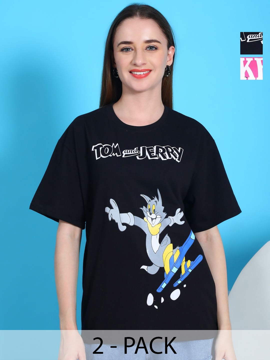 

Dreambe Women 2 Wonder Woman Printed Applique T-shirt, Multi