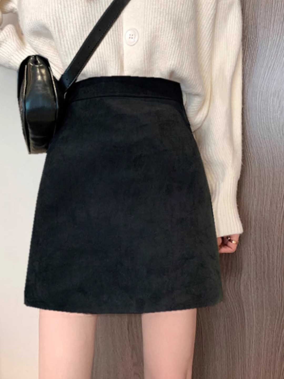 

StyleCast A-Line Above Knee Skirt, Black