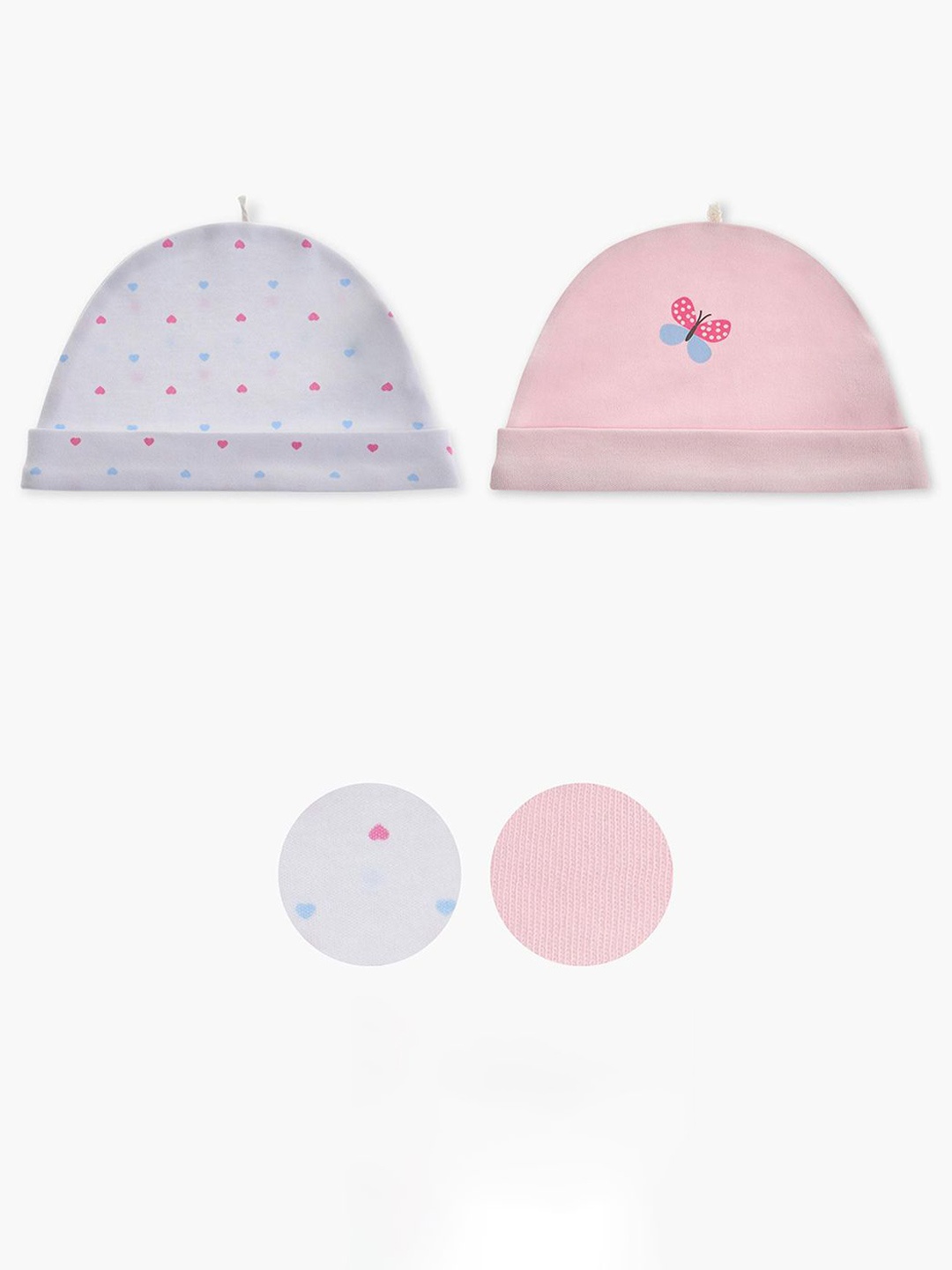 

Juniors by Babyshop Girls Pack of 2 Printed Beanie, Pink