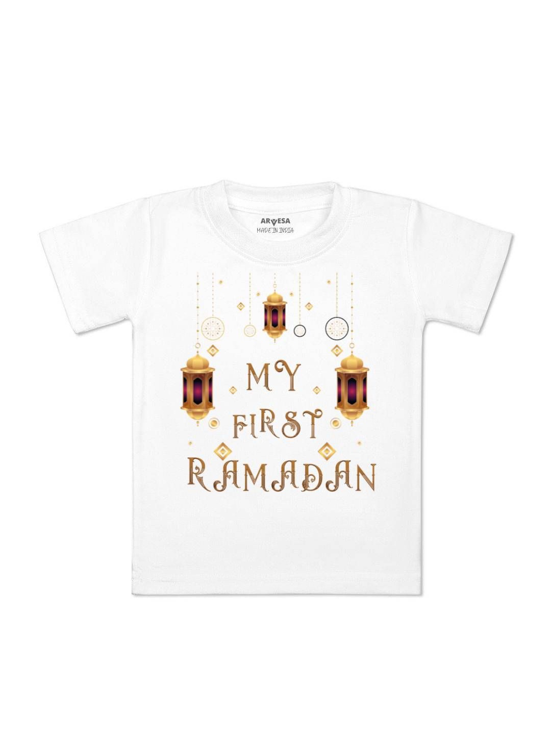 

Arvesa My First Ramadan Printed Regular Fit Tshirt, White