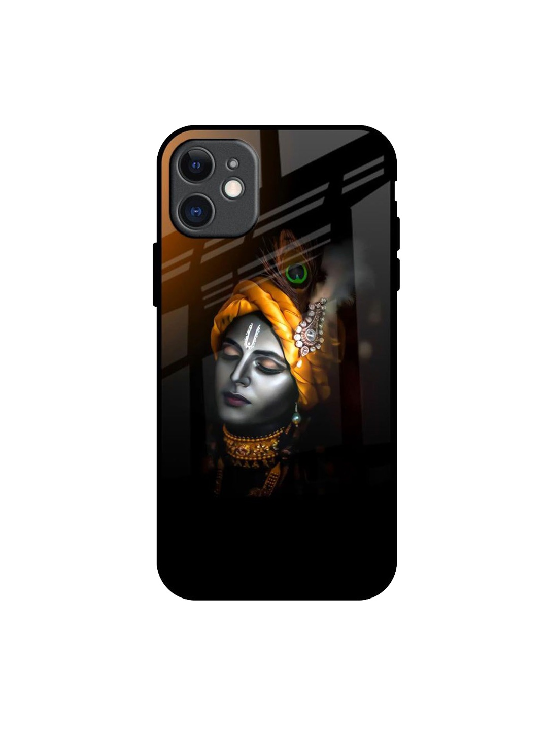 

QRIOH Ombre Krishna Printed iPhone 11 Back Case, Black