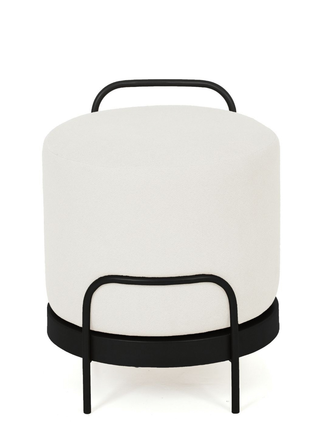 

Blck Homes White & Black Cassius Pouffe Cylindrical Ottoman