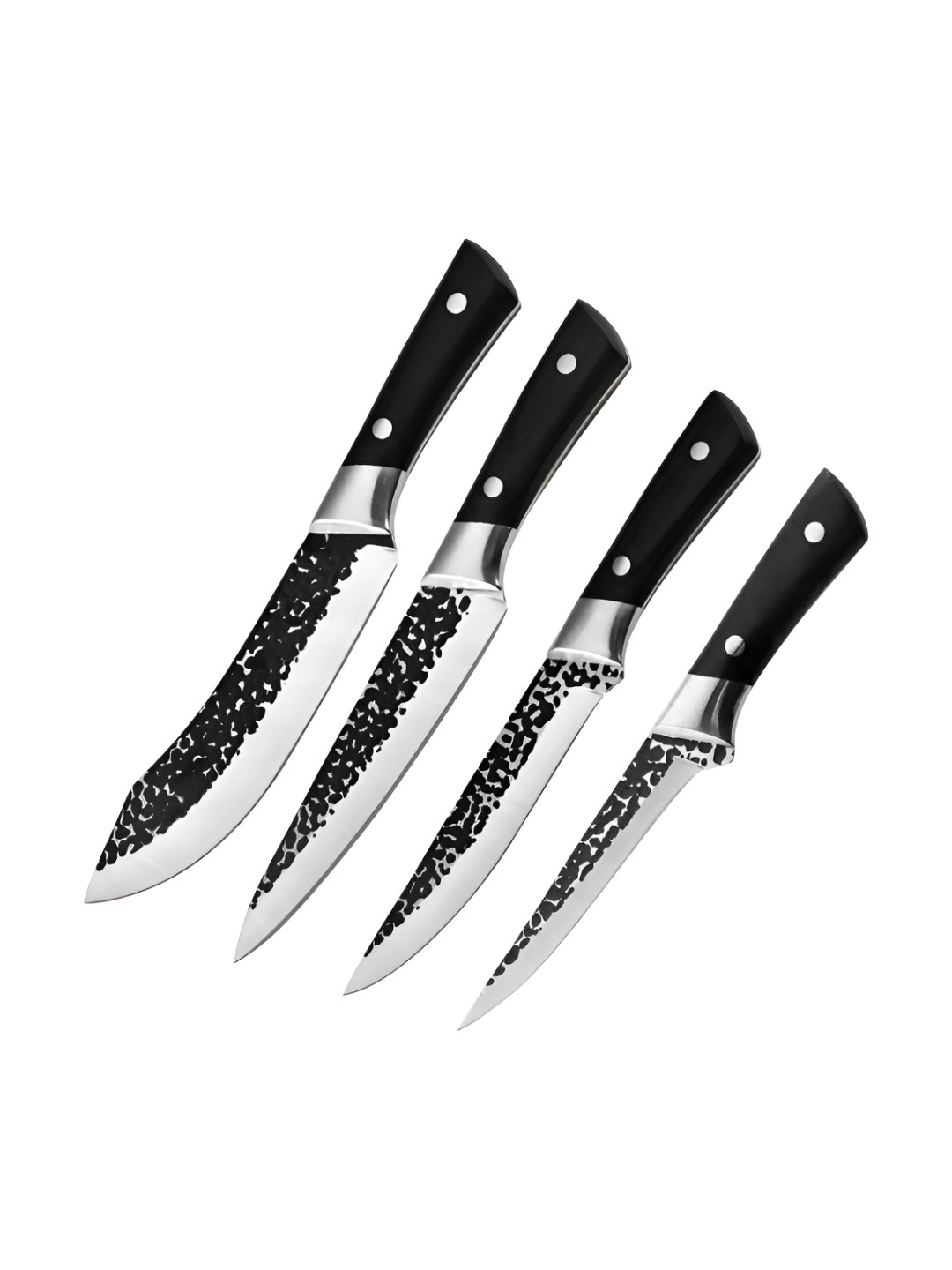 

MACHADO Black Stainless Steel Serbian Damascus Knife Set