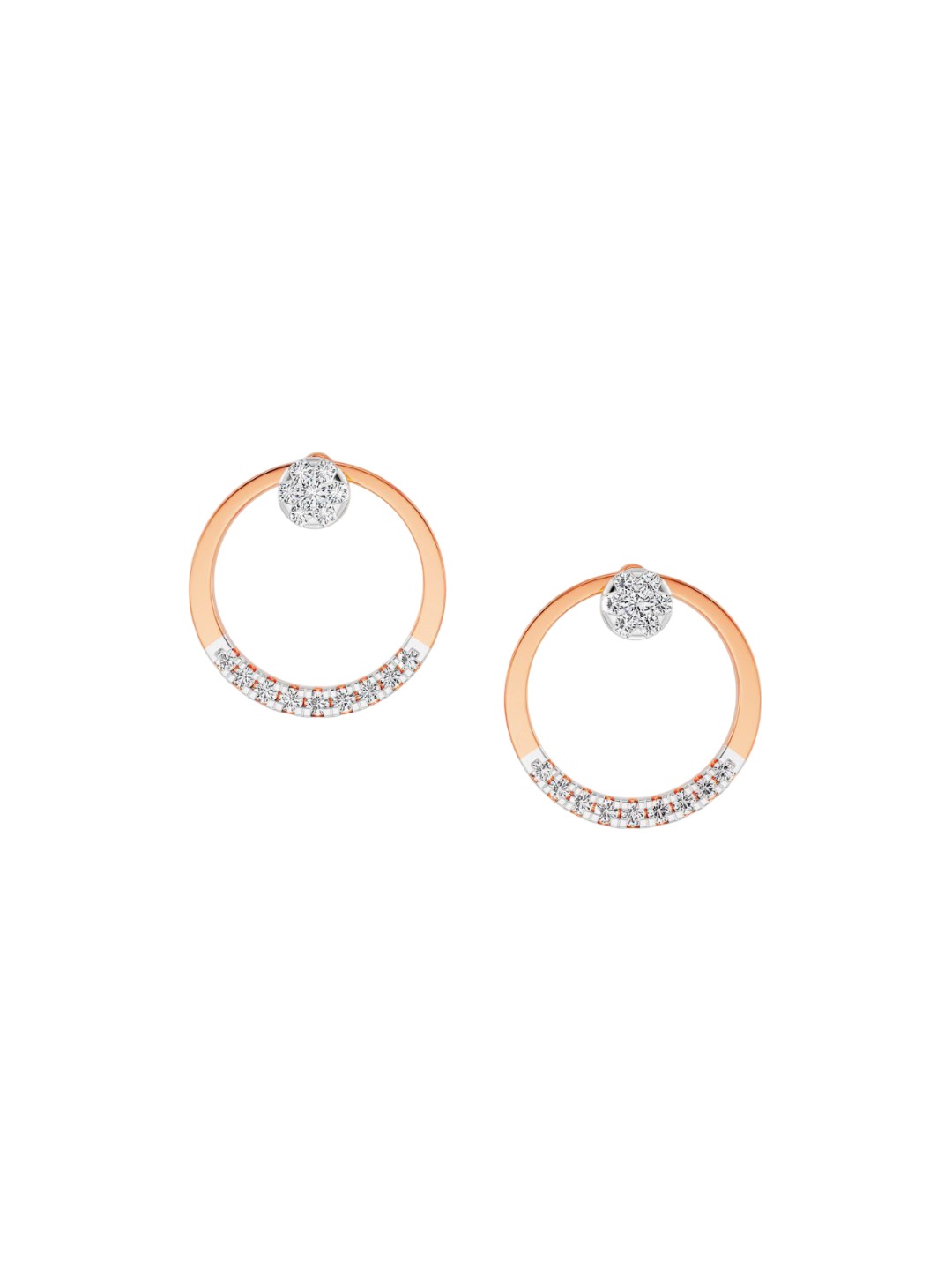 

Emori Brilliant Orbit Lab Grown Diamond Earrings, Rose gold