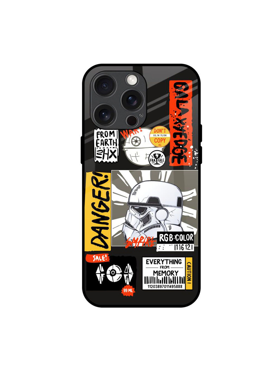 

QRIOH Galaxy Edge Printed iPhone 15 Pro Max Back Case, White