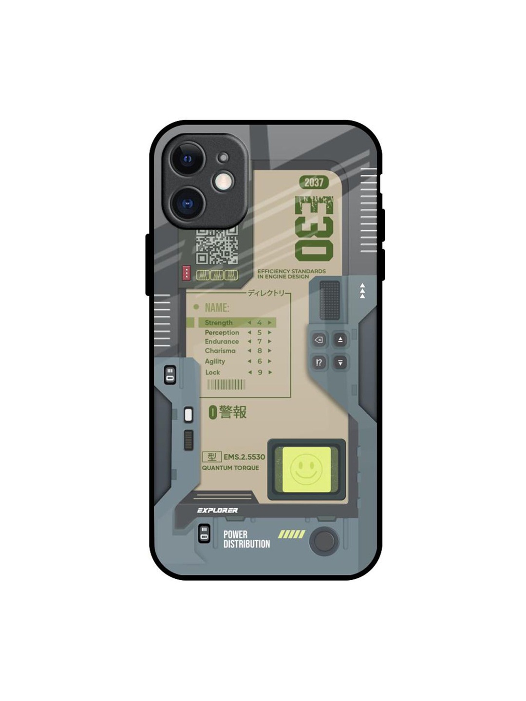 

QRIOH Art Station Printed iPhone 11 Back Case, Grey