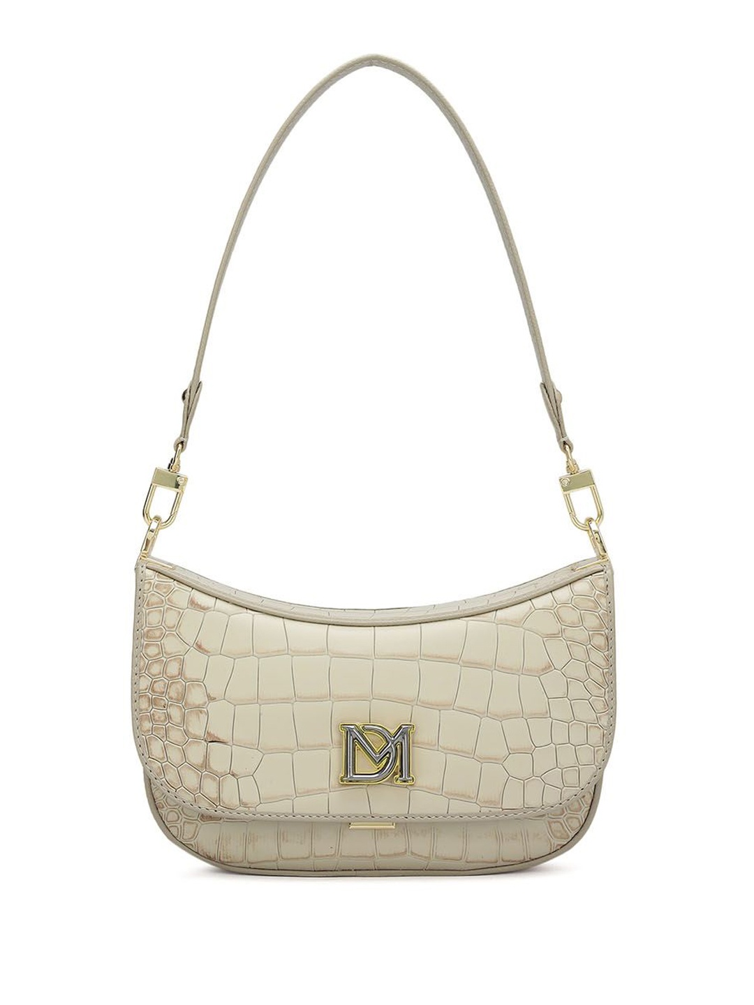 

Da Milano Leather Half Moon Shoulder Bag, White