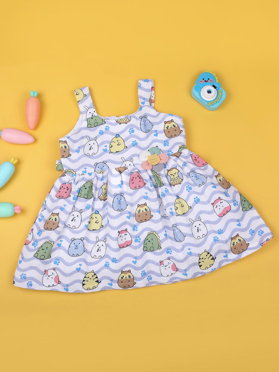 

Macwin Print Fit & Flare Dress, Blue