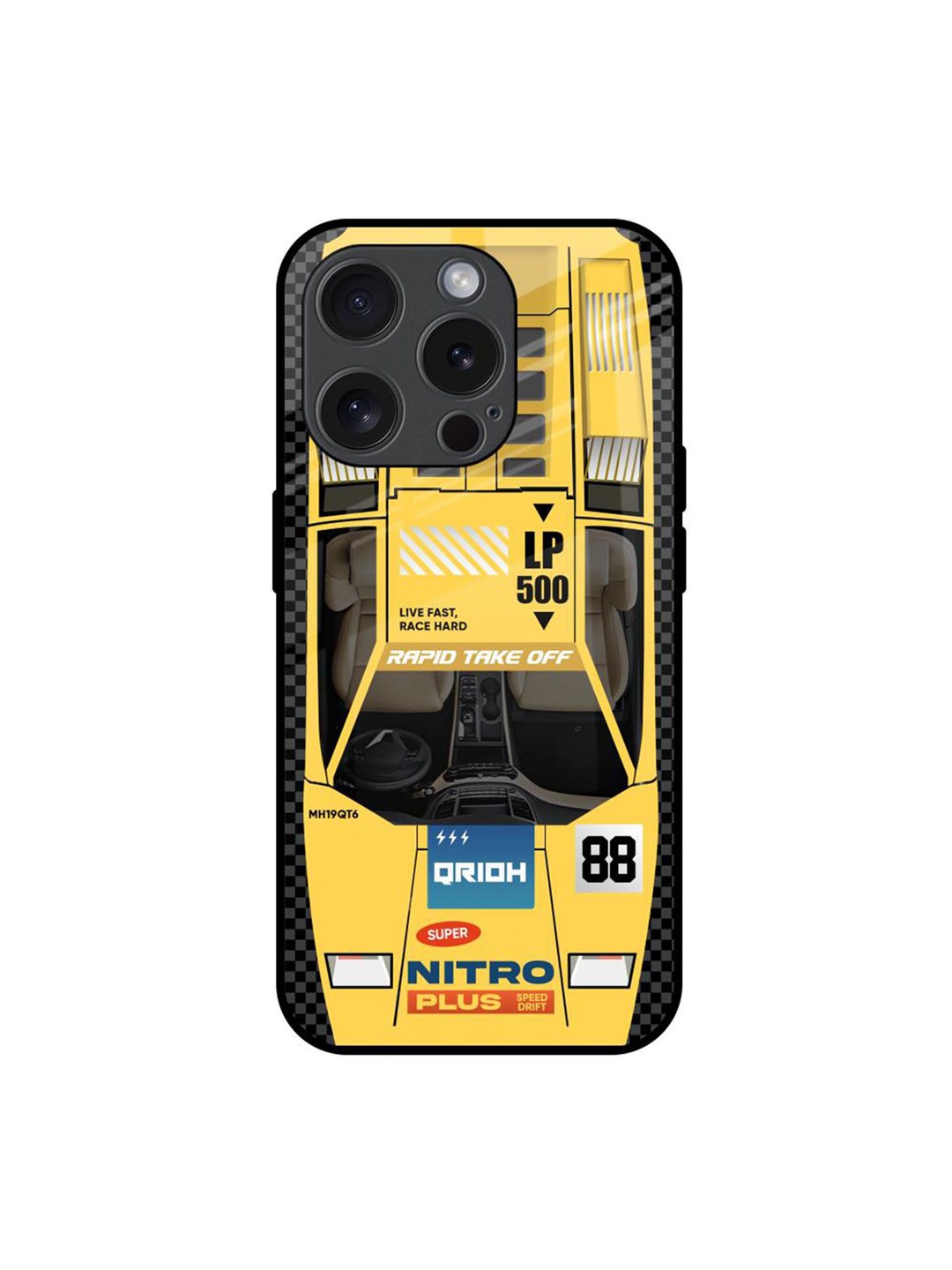 

QRIOH Typography Printed iPhone 15 Pro Back Case Mobile Accessories, Yellow