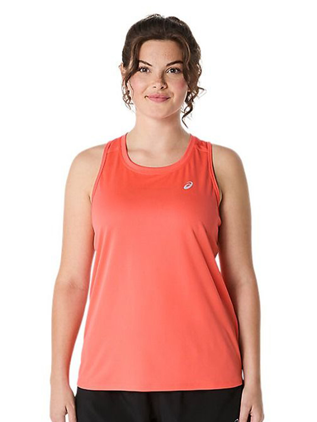 

ASICS Women Solid Round Neck T-shirt, Red