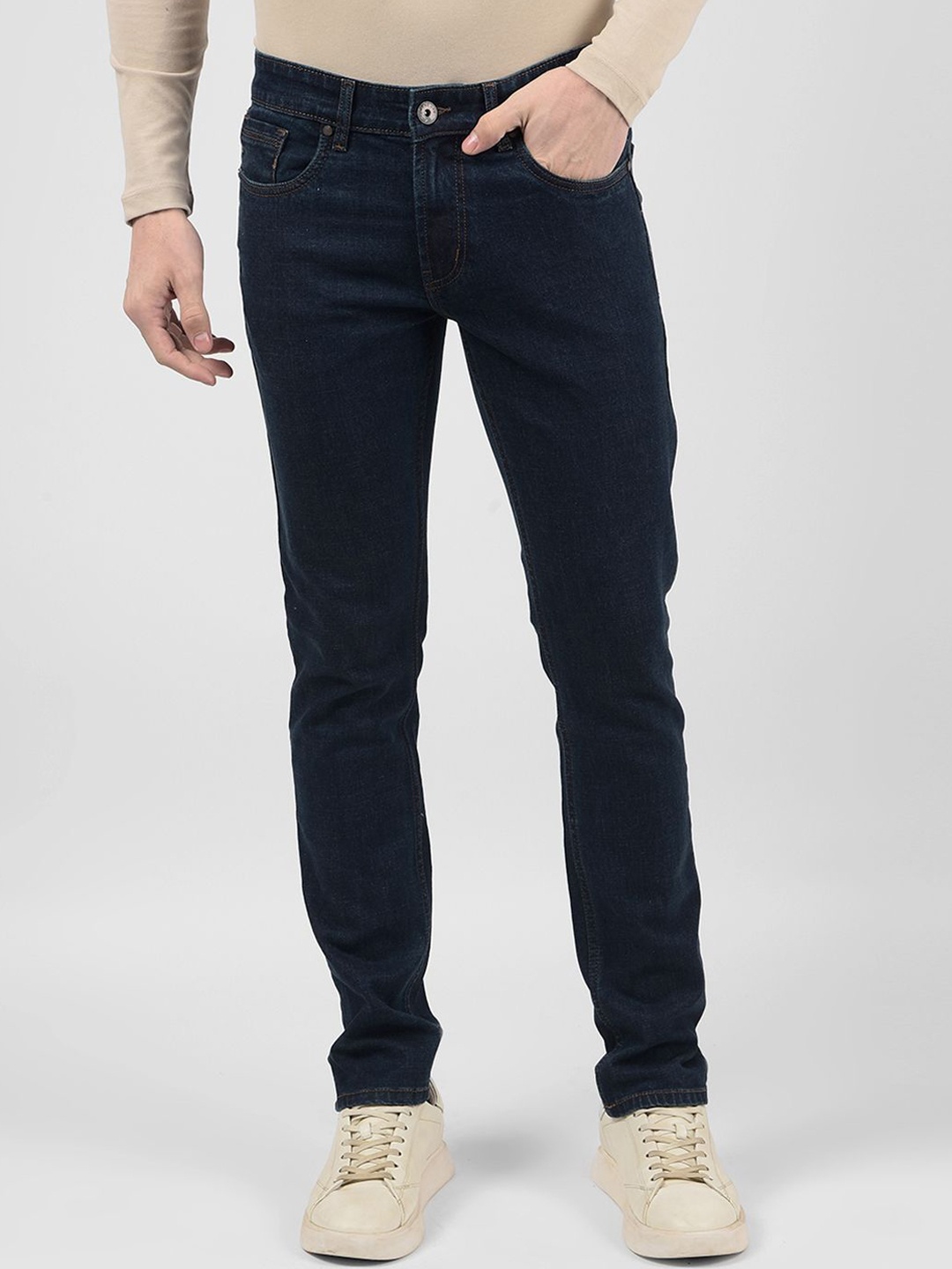 

Numero Uno Men Skinny Fit Low-Rise Stretchable Jeans, Blue