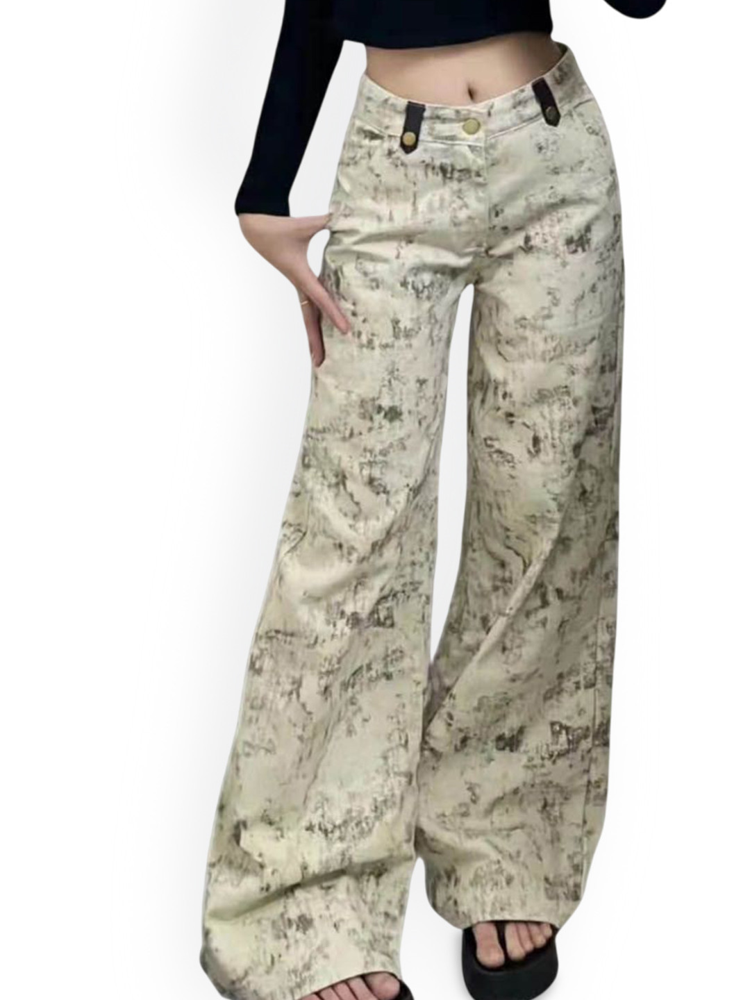 

StyleCast Women Floral Printed Trousers, Off white