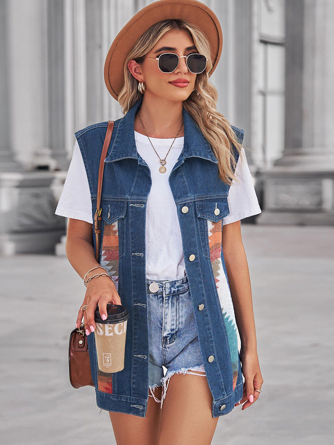 

StyleCast Women Lightweight Longline Denim Jacket, Blue