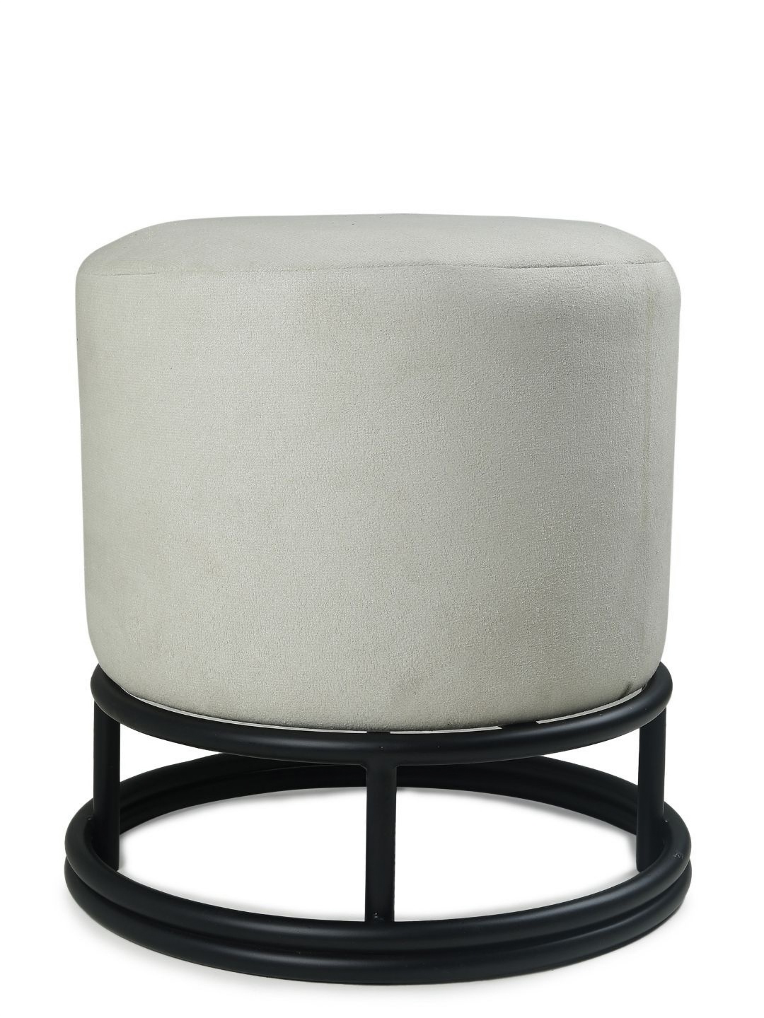 

Blck Homes Off-White Cotton Cylindrical Without Stroage Lucas Pouffe Ottoman