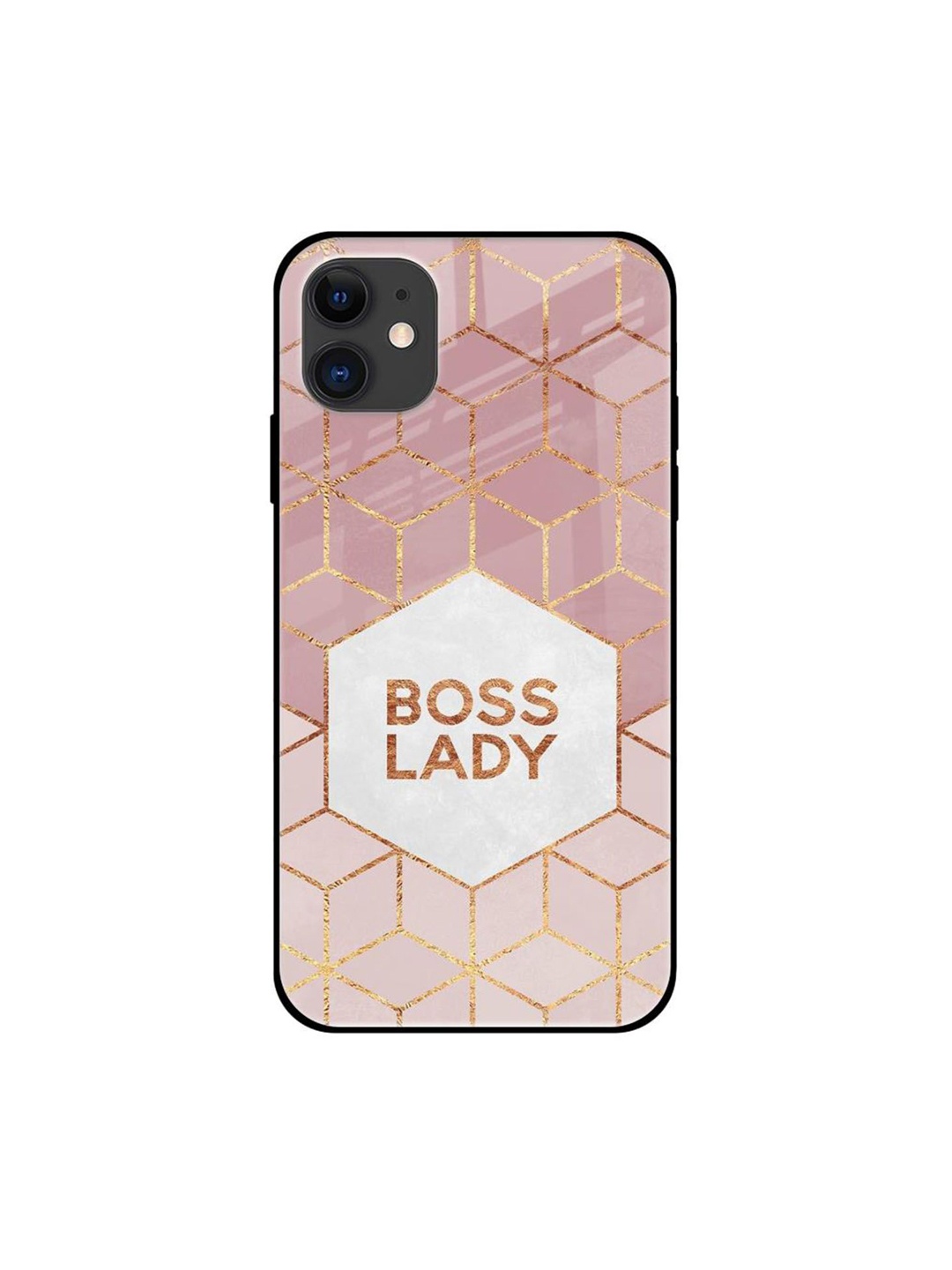 

QRIOH Quirky Printed iPhone 12 Back Case Mobile Accessories, Pink