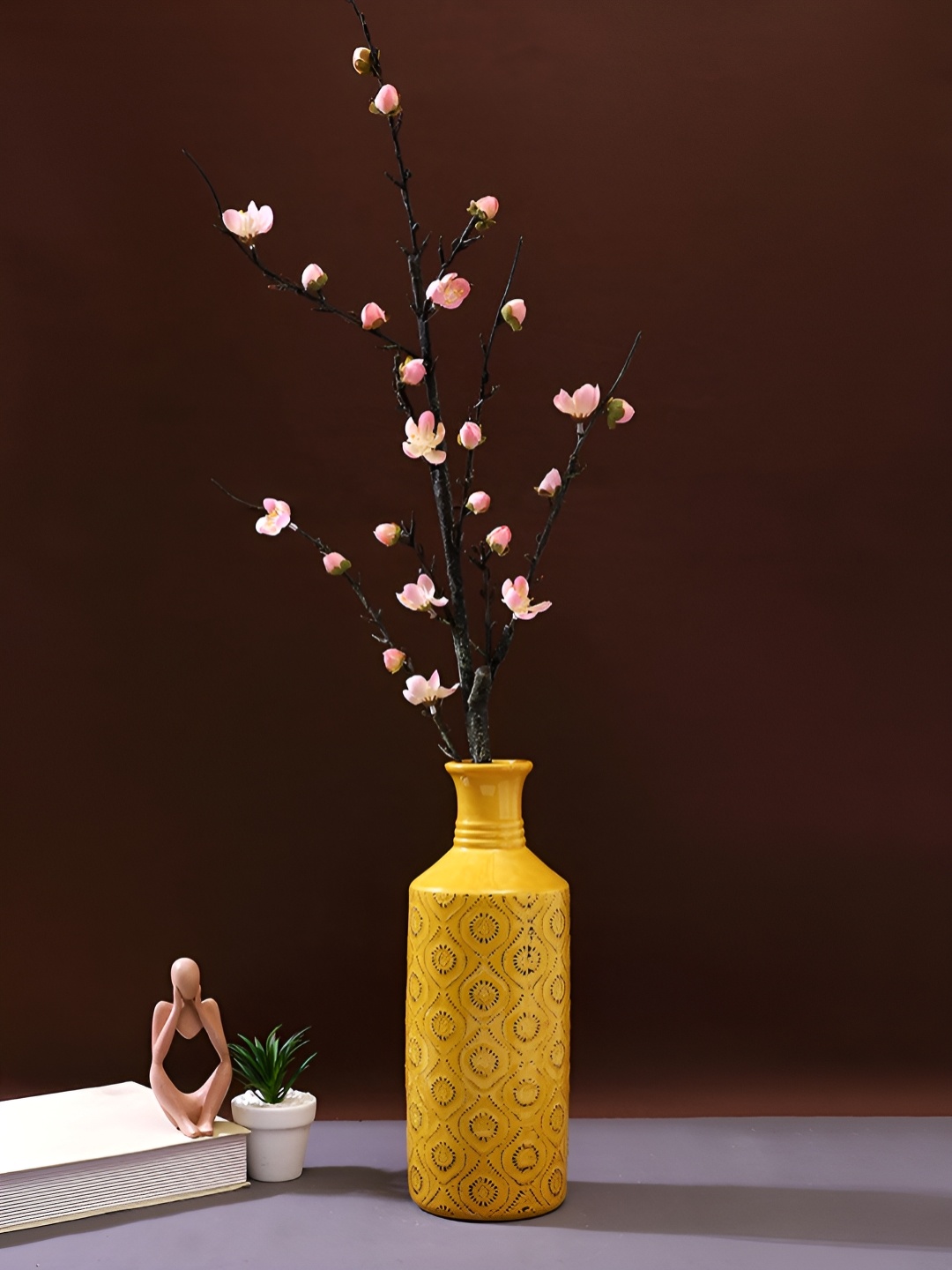 

TAYHAA Pink & Brown 2 Pieces Blossom Artificial Flower