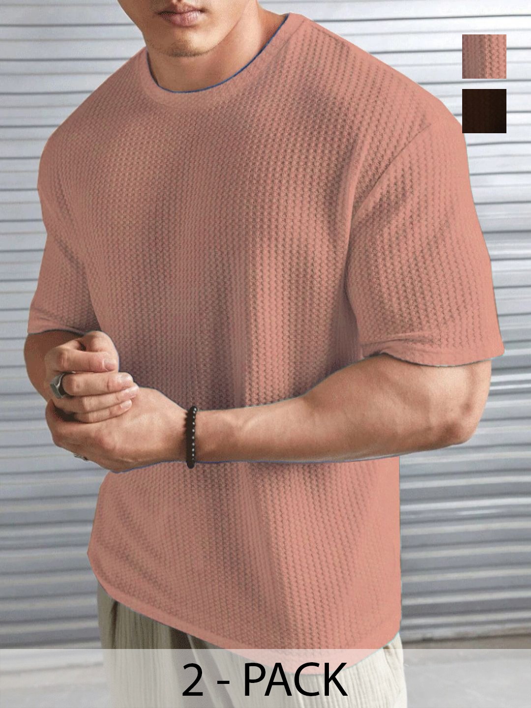

MERRIMENT Men 2 T-shirt, Brown
