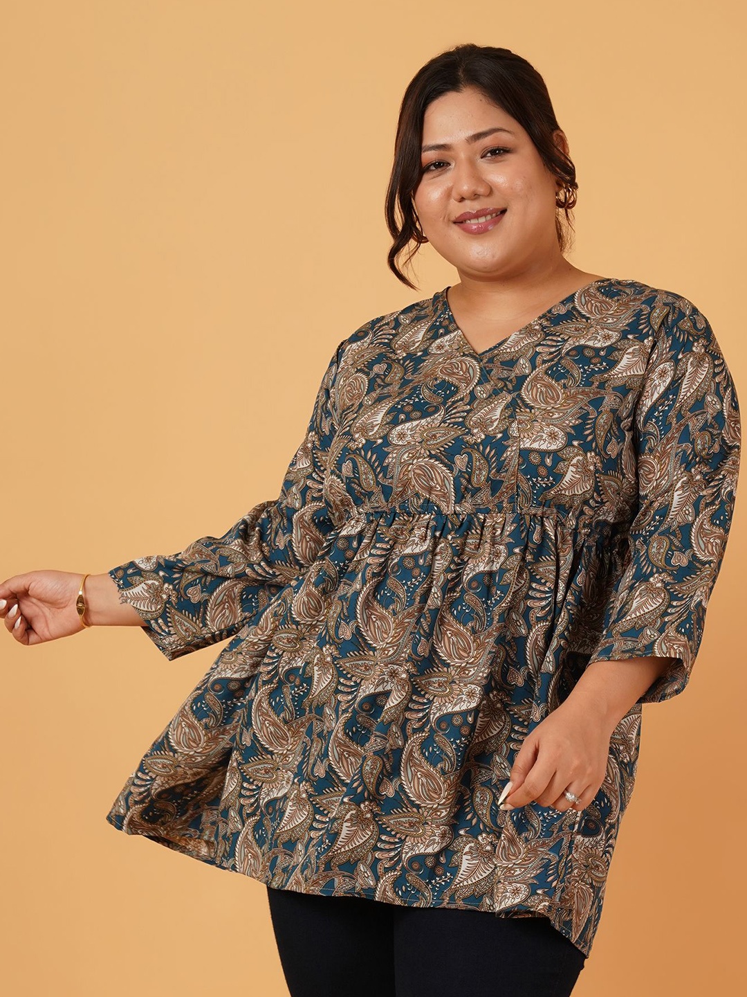 

ANGOORI FASHION Print Top, Green