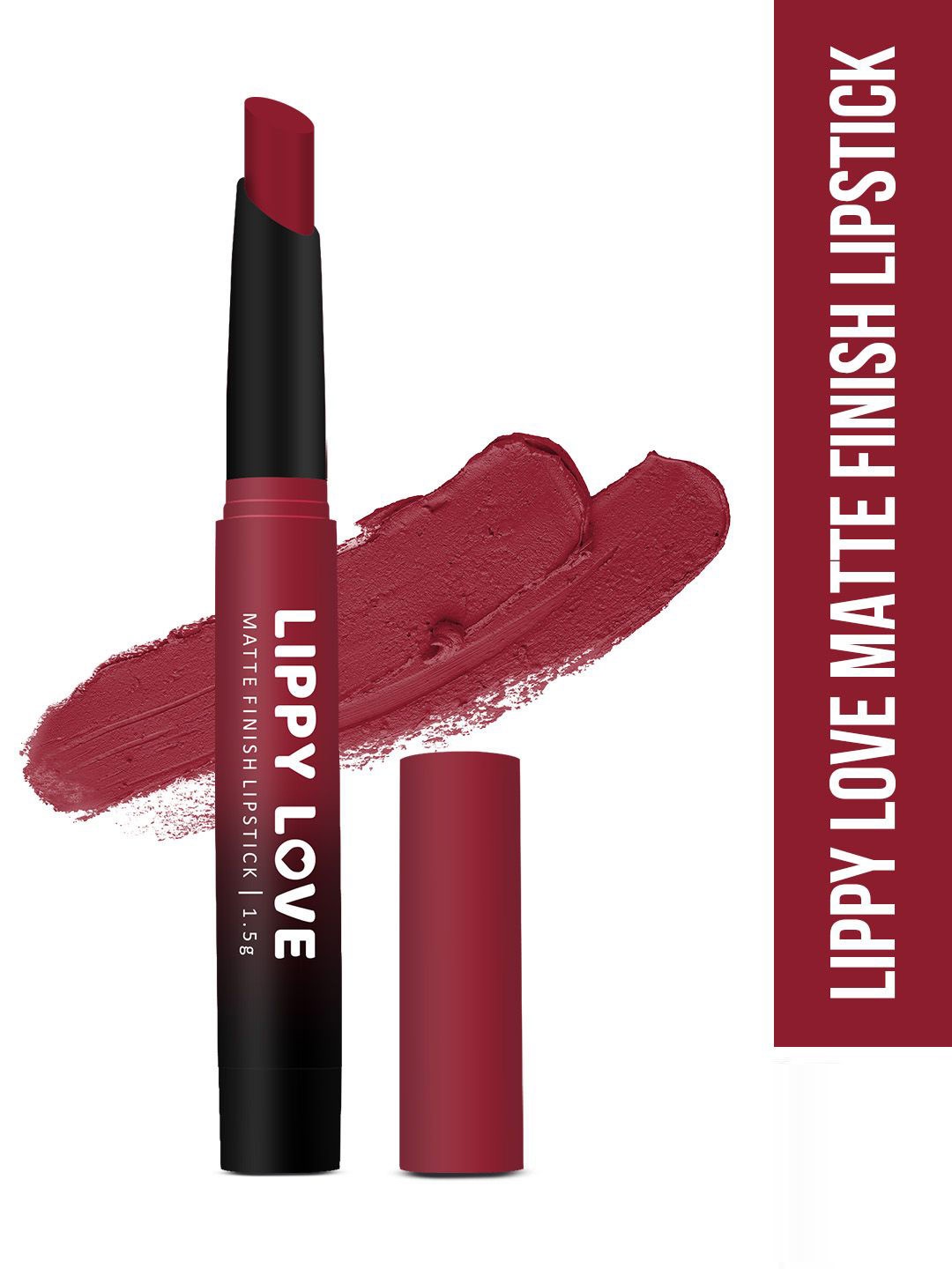 

Hilary Rhoda Lippy Love Creamy Matte Finish Lipstick - 1.5 g - Spill The Sass 14, Maroon