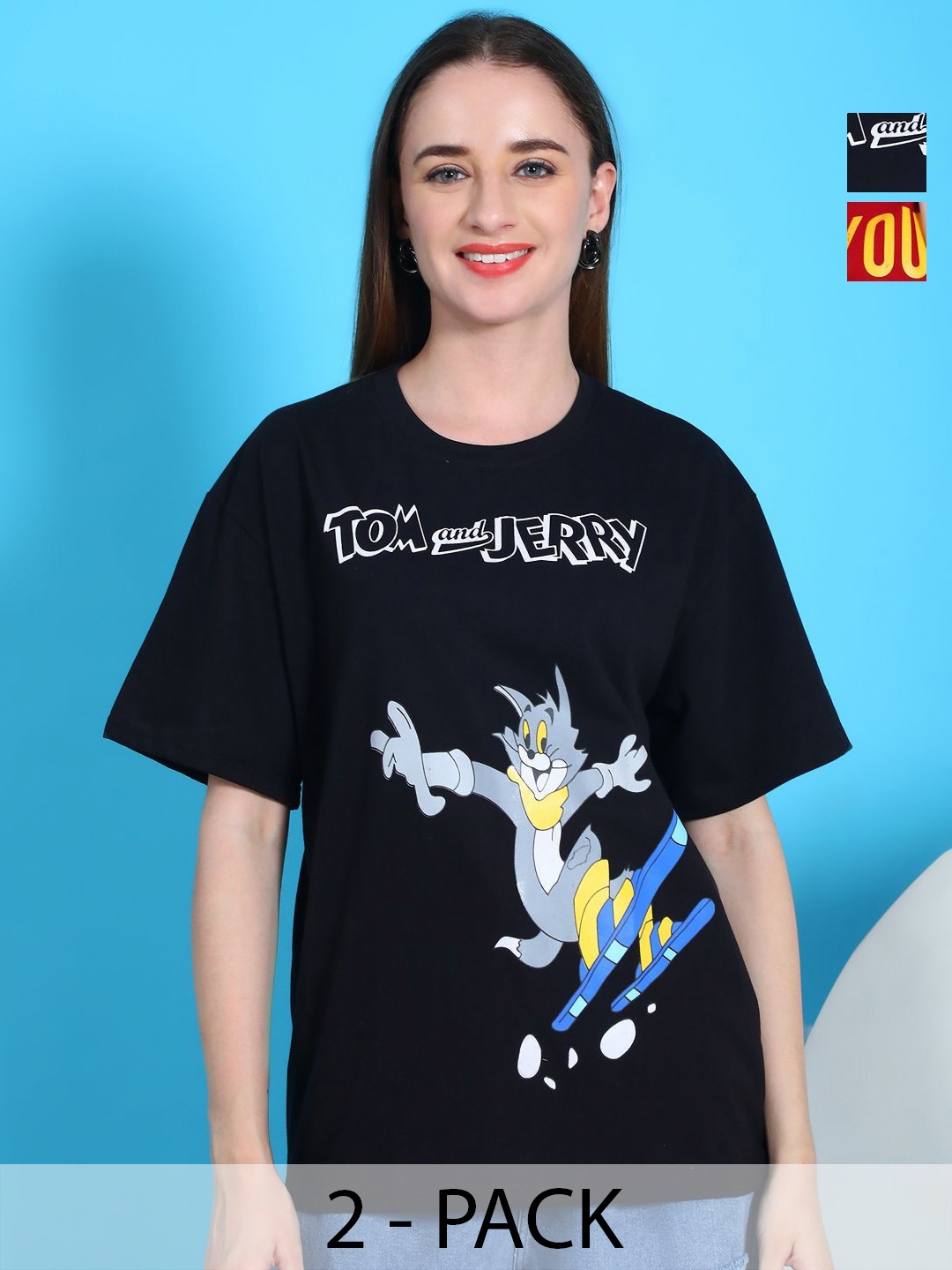 

Dreambe Women 2 Wonder Woman Printed Applique T-shirt, Multi